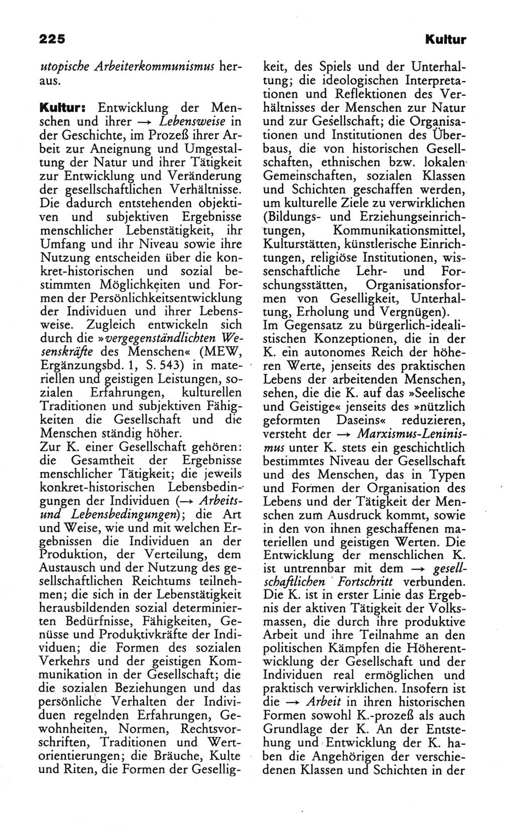 Wörterbuch des wissenschaftlichen Kommunismus [Deutsche Demokratische Republik (DDR)] 1986, Seite 225 (Wb. wiss. Komm. DDR 1986, S. 225)