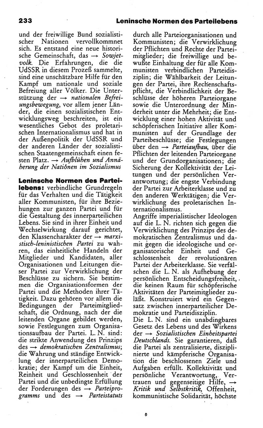 Wörterbuch des wissenschaftlichen Kommunismus [Deutsche Demokratische Republik (DDR)] 1986, Seite 233 (Wb. wiss. Komm. DDR 1986, S. 233)