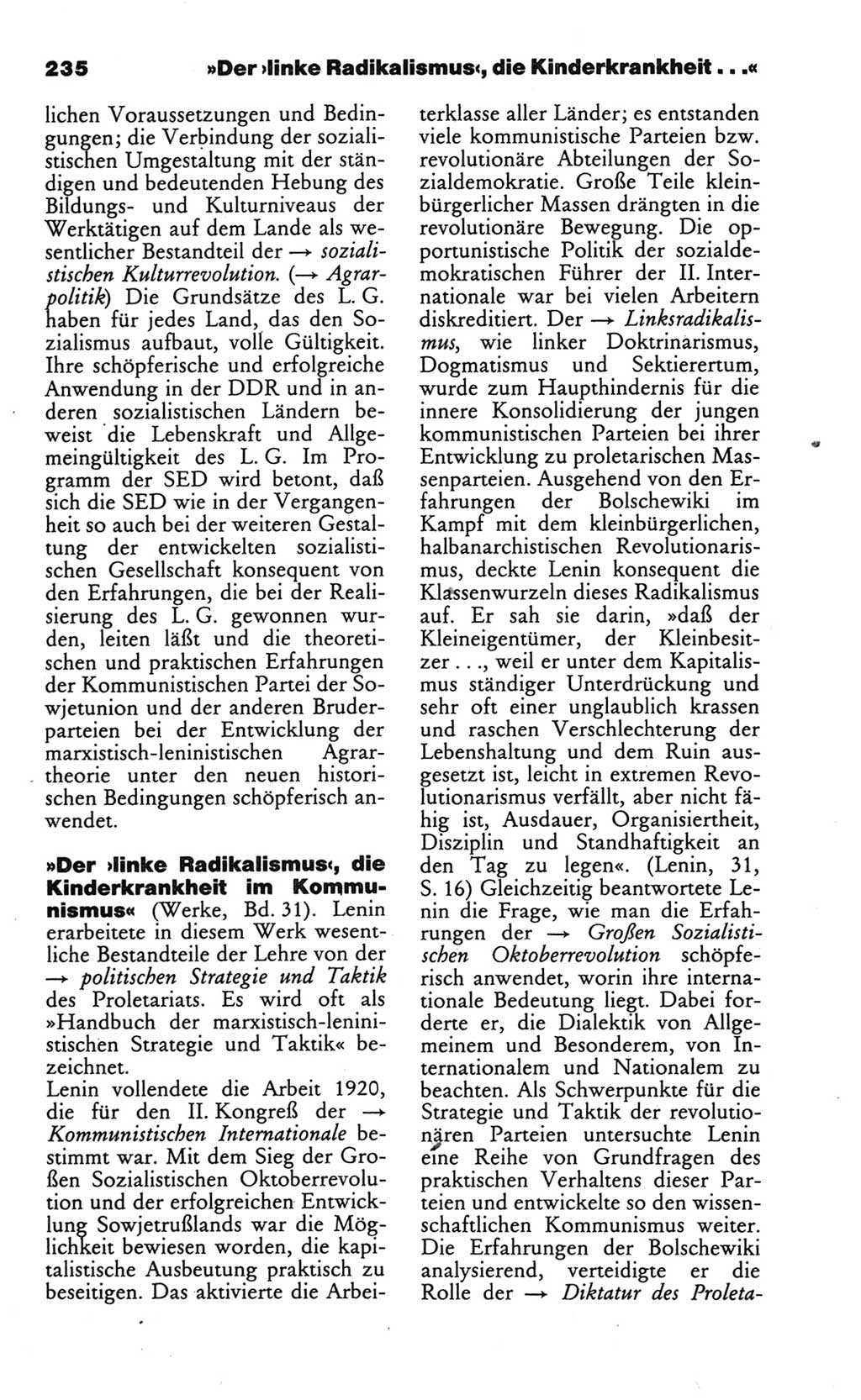Wörterbuch des wissenschaftlichen Kommunismus [Deutsche Demokratische Republik (DDR)] 1986, Seite 235 (Wb. wiss. Komm. DDR 1986, S. 235)