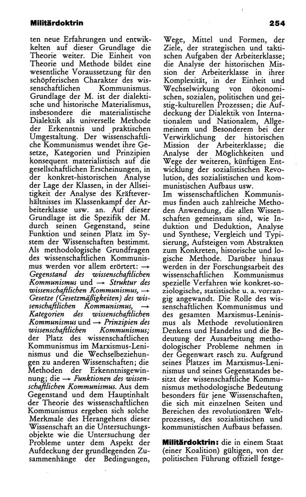 Wörterbuch des wissenschaftlichen Kommunismus [Deutsche Demokratische Republik (DDR)] 1986, Seite 254 (Wb. wiss. Komm. DDR 1986, S. 254)
