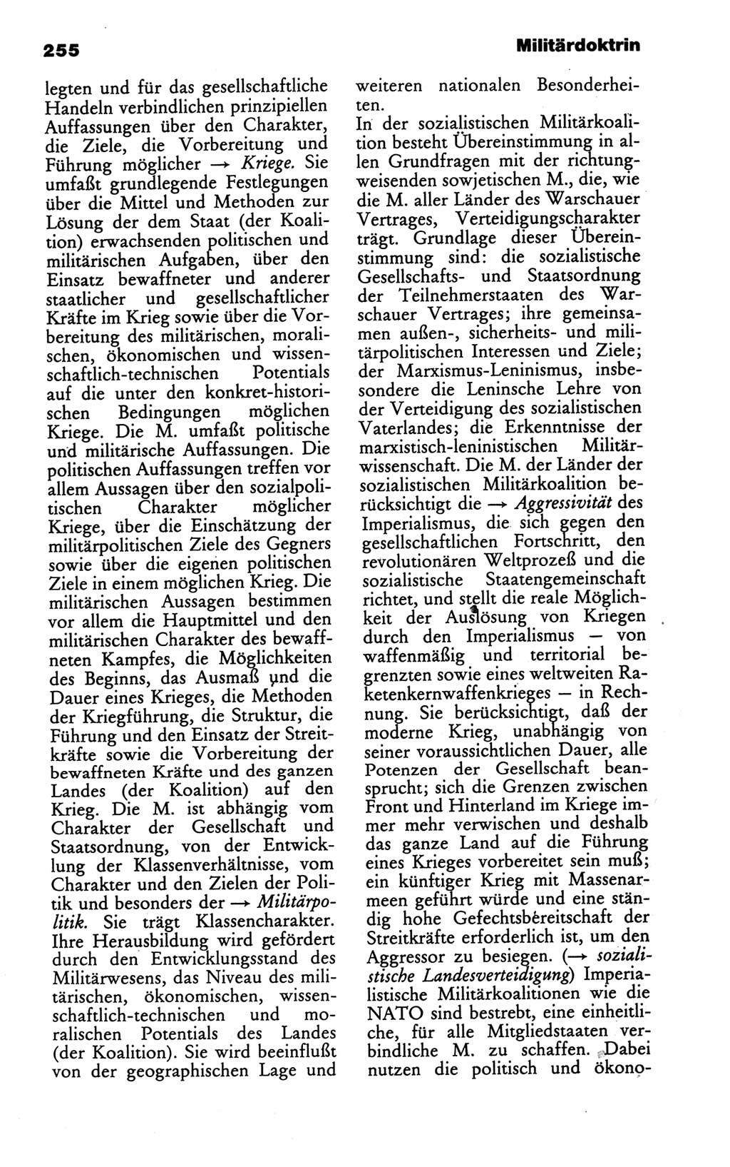 Wörterbuch des wissenschaftlichen Kommunismus [Deutsche Demokratische Republik (DDR)] 1986, Seite 255 (Wb. wiss. Komm. DDR 1986, S. 255)