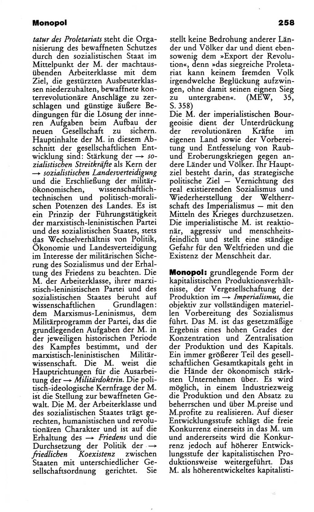 Wörterbuch des wissenschaftlichen Kommunismus [Deutsche Demokratische Republik (DDR)] 1986, Seite 258 (Wb. wiss. Komm. DDR 1986, S. 258)