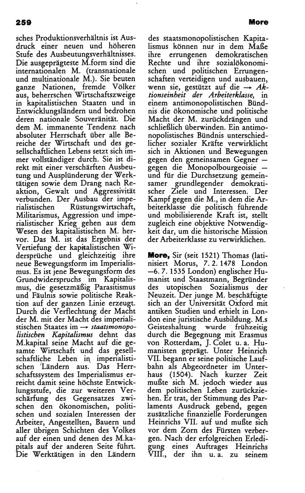 Wörterbuch des wissenschaftlichen Kommunismus [Deutsche Demokratische Republik (DDR)] 1986, Seite 259 (Wb. wiss. Komm. DDR 1986, S. 259)