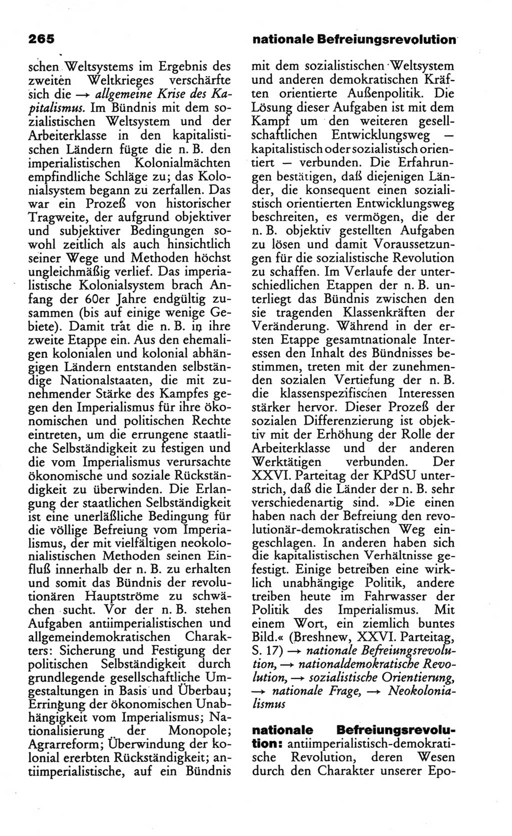 Wörterbuch des wissenschaftlichen Kommunismus [Deutsche Demokratische Republik (DDR)] 1986, Seite 265 (Wb. wiss. Komm. DDR 1986, S. 265)