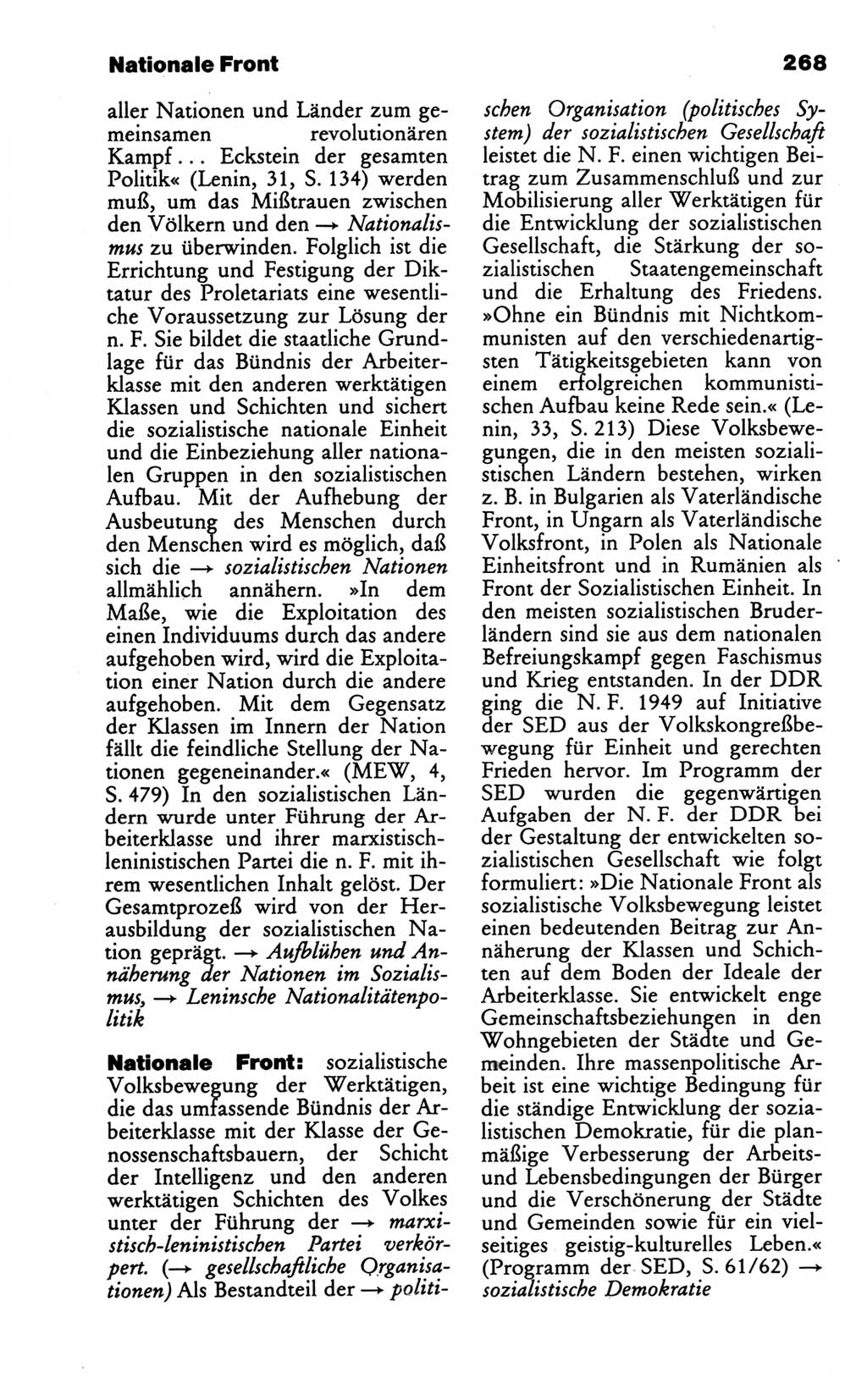 Wörterbuch des wissenschaftlichen Kommunismus [Deutsche Demokratische Republik (DDR)] 1986, Seite 268 (Wb. wiss. Komm. DDR 1986, S. 268)