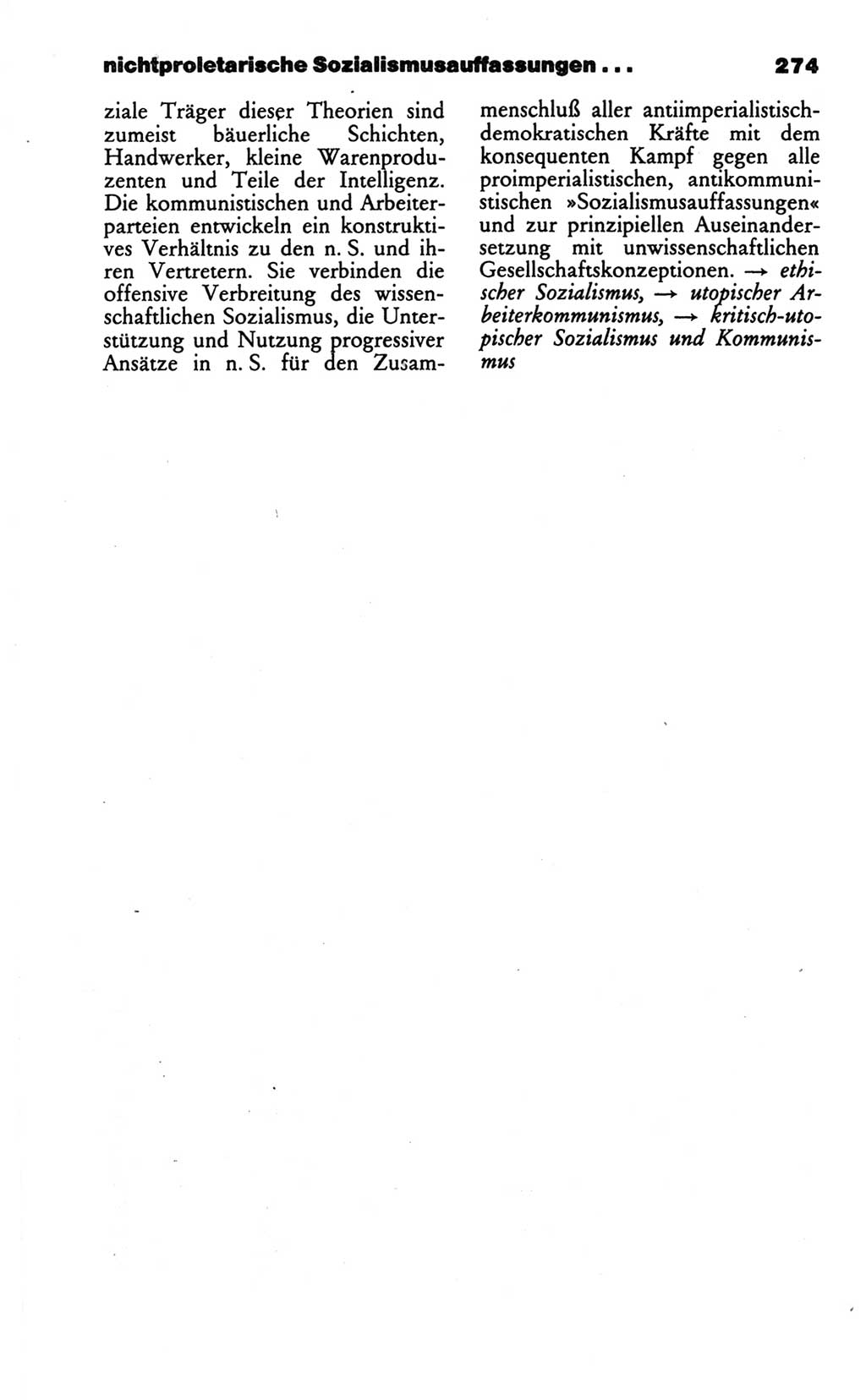 Wörterbuch des wissenschaftlichen Kommunismus [Deutsche Demokratische Republik (DDR)] 1986, Seite 274 (Wb. wiss. Komm. DDR 1986, S. 274)