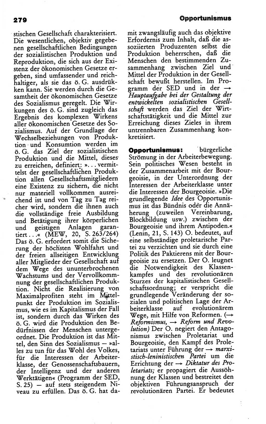 Wörterbuch des wissenschaftlichen Kommunismus [Deutsche Demokratische Republik (DDR)] 1986, Seite 279 (Wb. wiss. Komm. DDR 1986, S. 279)