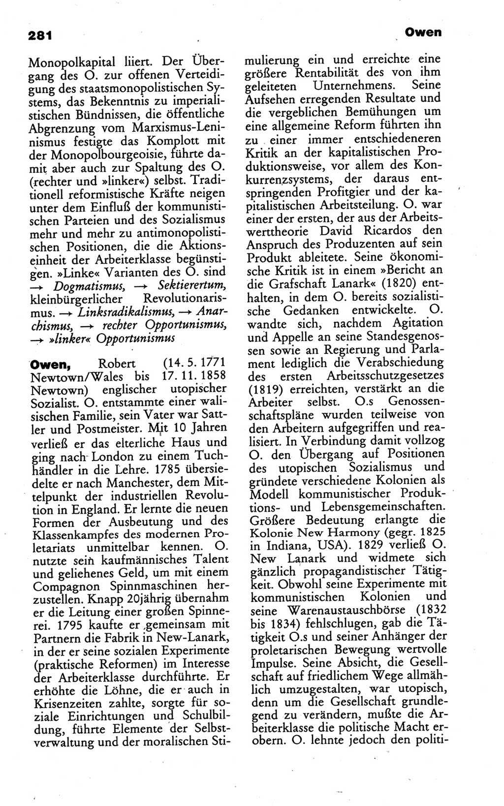 Wörterbuch des wissenschaftlichen Kommunismus [Deutsche Demokratische Republik (DDR)] 1986, Seite 281 (Wb. wiss. Komm. DDR 1986, S. 281)
