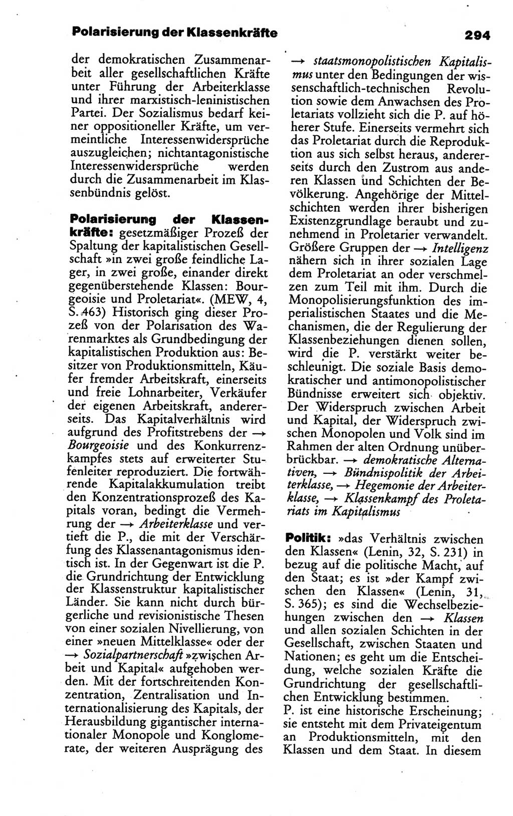 Wörterbuch des wissenschaftlichen Kommunismus [Deutsche Demokratische Republik (DDR)] 1986, Seite 294 (Wb. wiss. Komm. DDR 1986, S. 294)