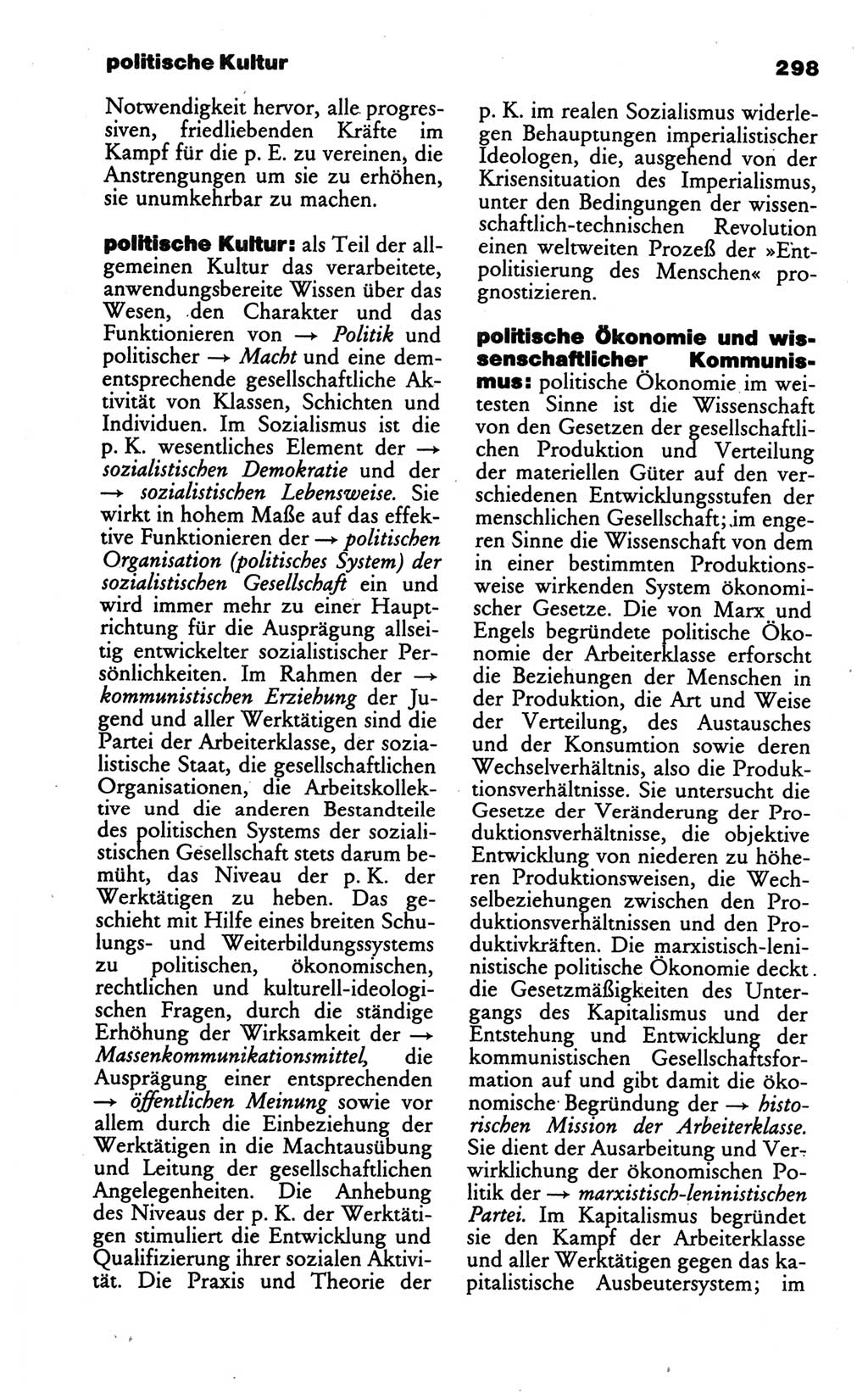 Wörterbuch des wissenschaftlichen Kommunismus [Deutsche Demokratische Republik (DDR)] 1986, Seite 298 (Wb. wiss. Komm. DDR 1986, S. 298)