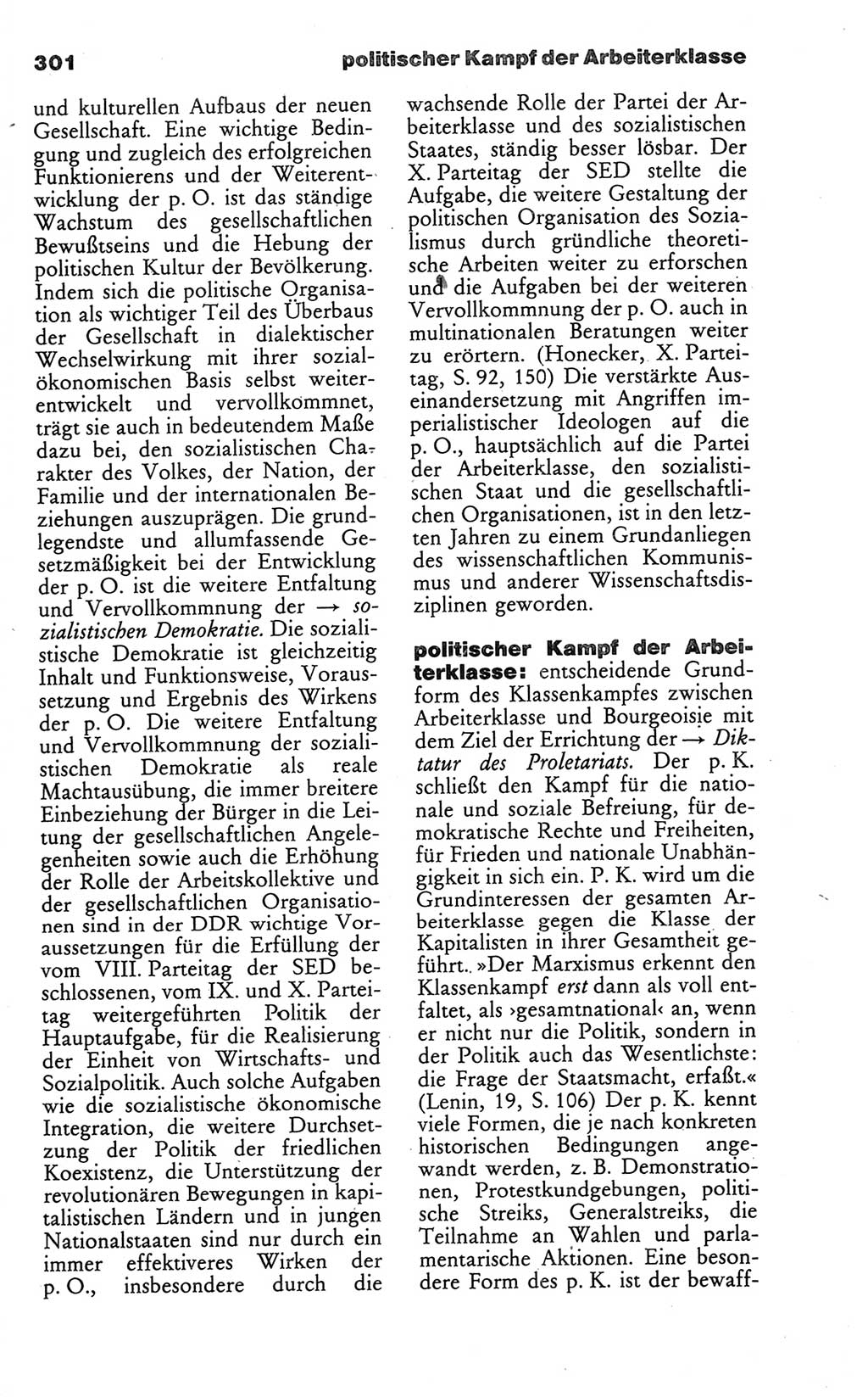 Wörterbuch des wissenschaftlichen Kommunismus [Deutsche Demokratische Republik (DDR)] 1986, Seite 301 (Wb. wiss. Komm. DDR 1986, S. 301)