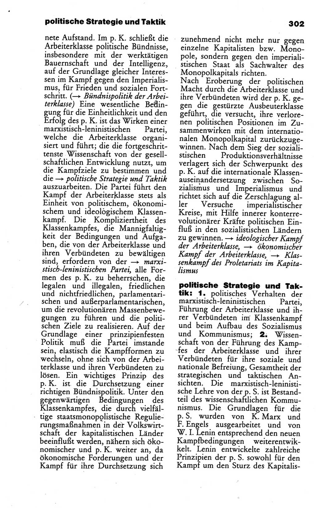 Wörterbuch des wissenschaftlichen Kommunismus [Deutsche Demokratische Republik (DDR)] 1986, Seite 302 (Wb. wiss. Komm. DDR 1986, S. 302)