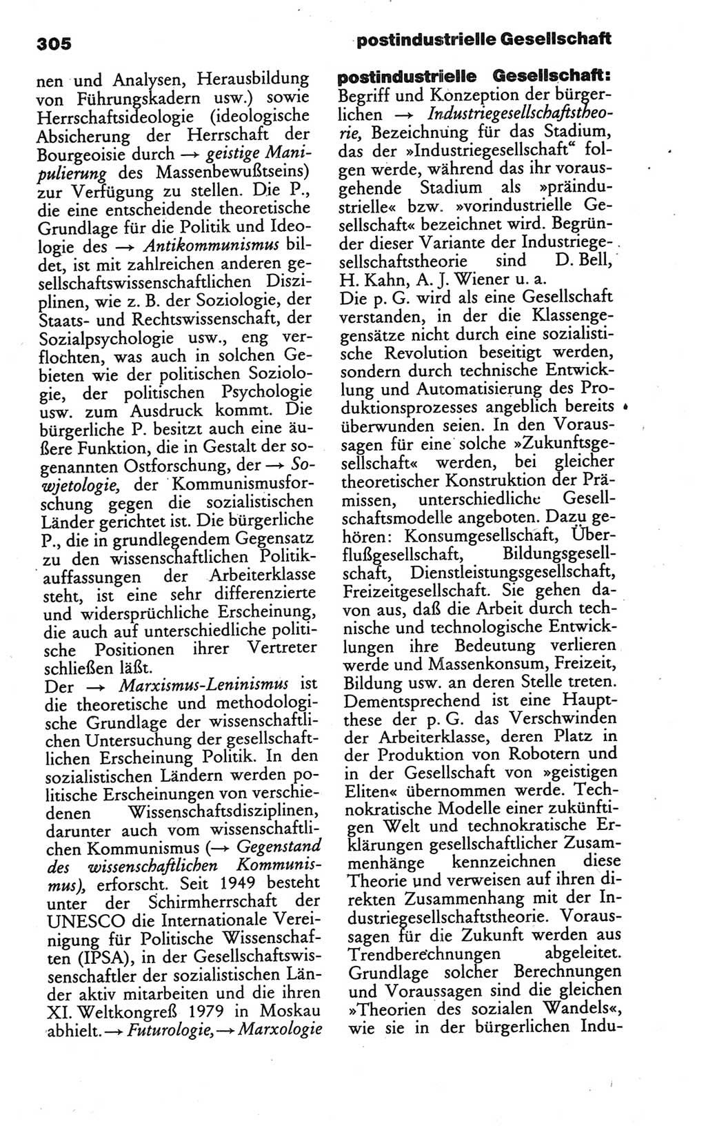 Wörterbuch des wissenschaftlichen Kommunismus [Deutsche Demokratische Republik (DDR)] 1986, Seite 305 (Wb. wiss. Komm. DDR 1986, S. 305)