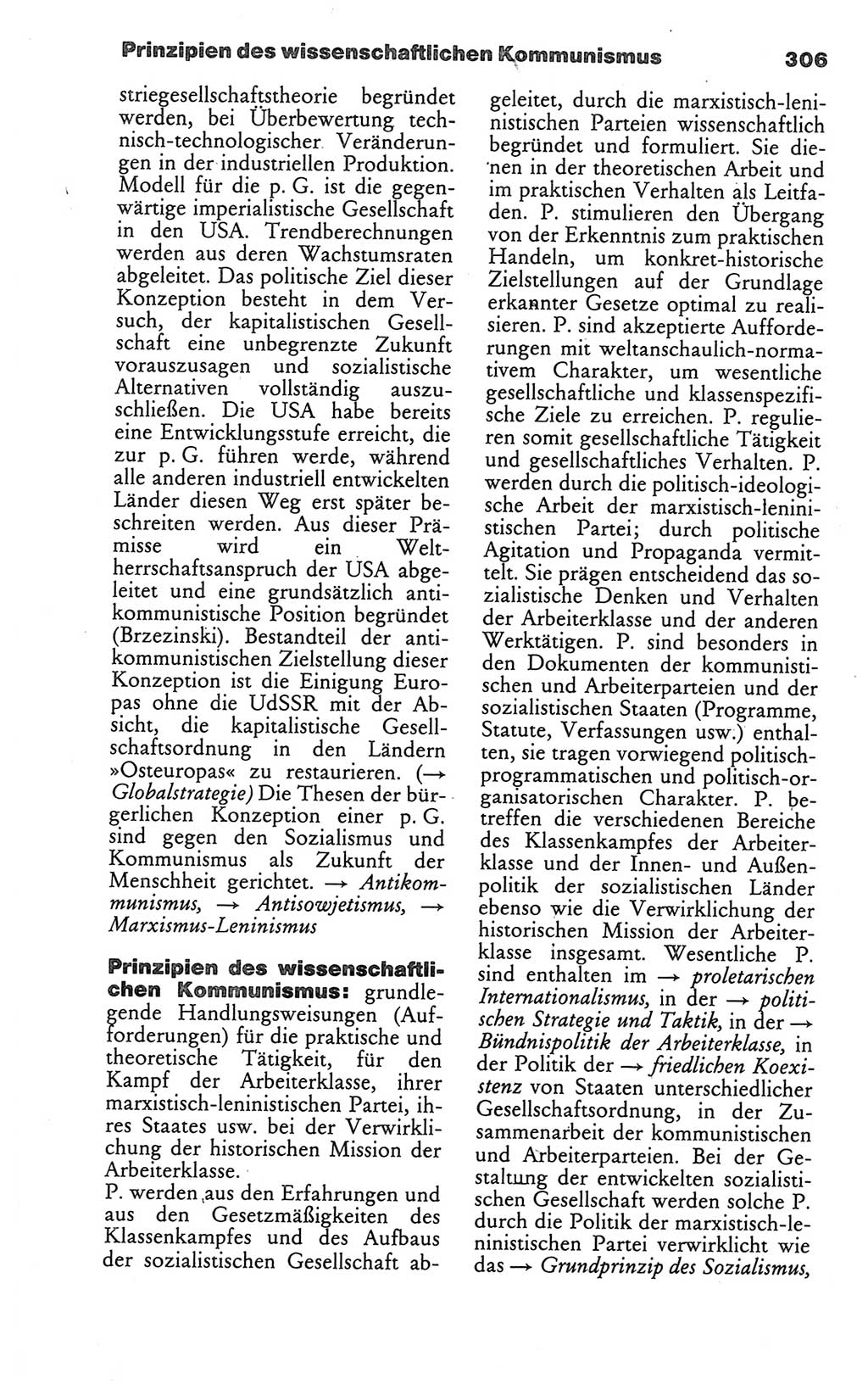 Wörterbuch des wissenschaftlichen Kommunismus [Deutsche Demokratische Republik (DDR)] 1986, Seite 306 (Wb. wiss. Komm. DDR 1986, S. 306)