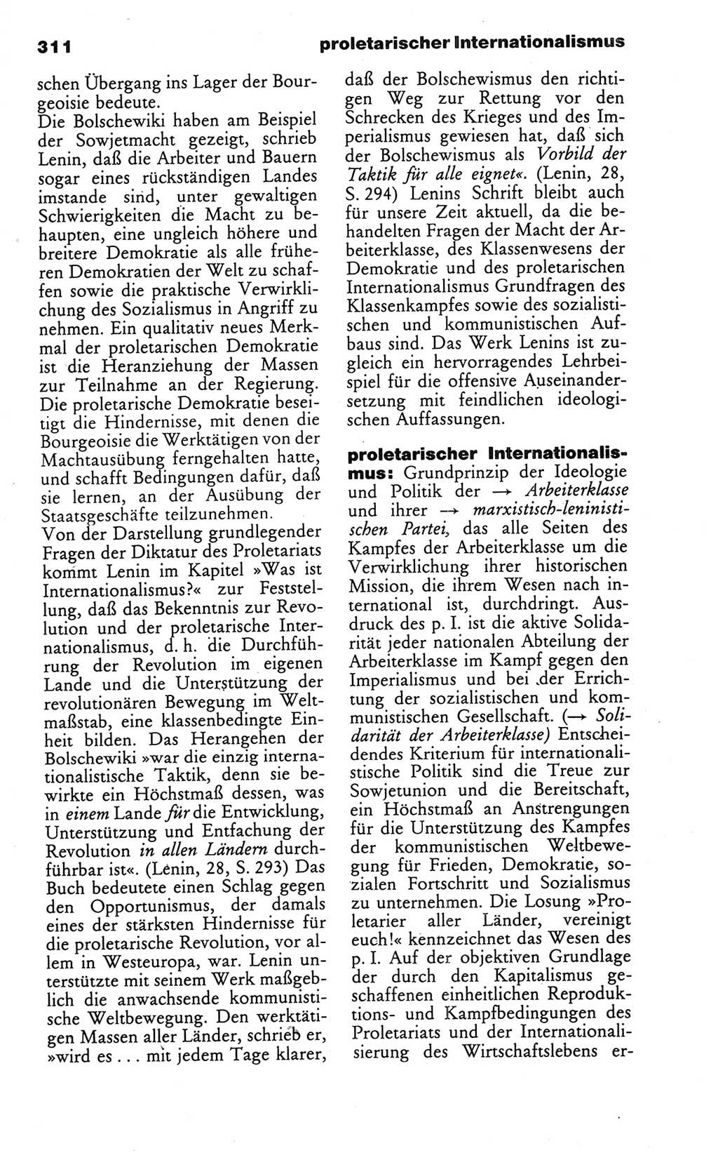 Wörterbuch des wissenschaftlichen Kommunismus [Deutsche Demokratische Republik (DDR)] 1986, Seite 311 (Wb. wiss. Komm. DDR 1986, S. 311)