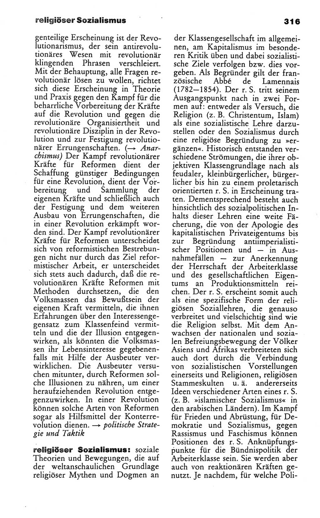 Wörterbuch des wissenschaftlichen Kommunismus [Deutsche Demokratische Republik (DDR)] 1986, Seite 316 (Wb. wiss. Komm. DDR 1986, S. 316)