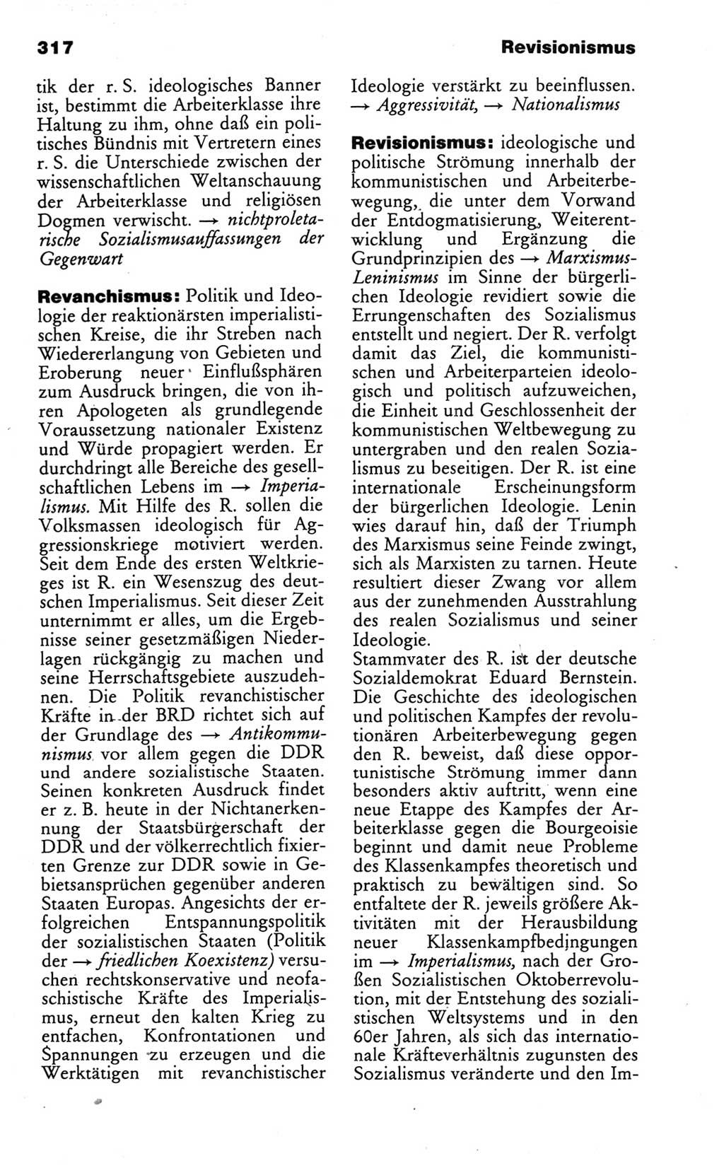 Wörterbuch des wissenschaftlichen Kommunismus [Deutsche Demokratische Republik (DDR)] 1986, Seite 317 (Wb. wiss. Komm. DDR 1986, S. 317)