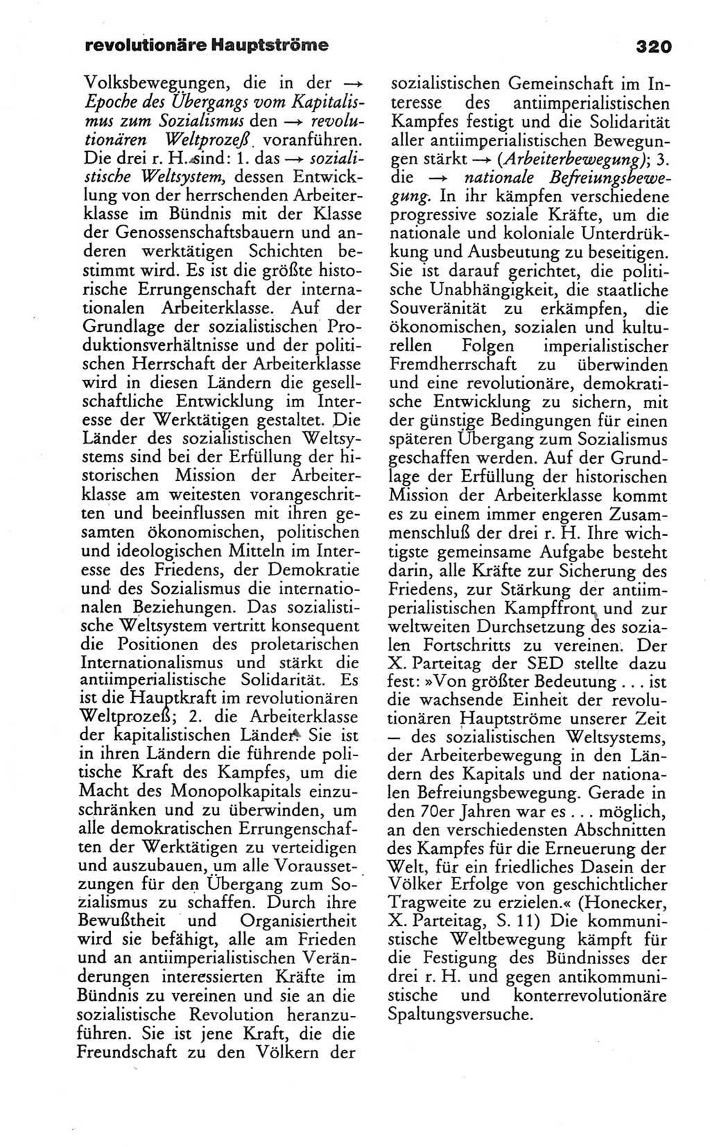 Wörterbuch des wissenschaftlichen Kommunismus [Deutsche Demokratische Republik (DDR)] 1986, Seite 320 (Wb. wiss. Komm. DDR 1986, S. 320)