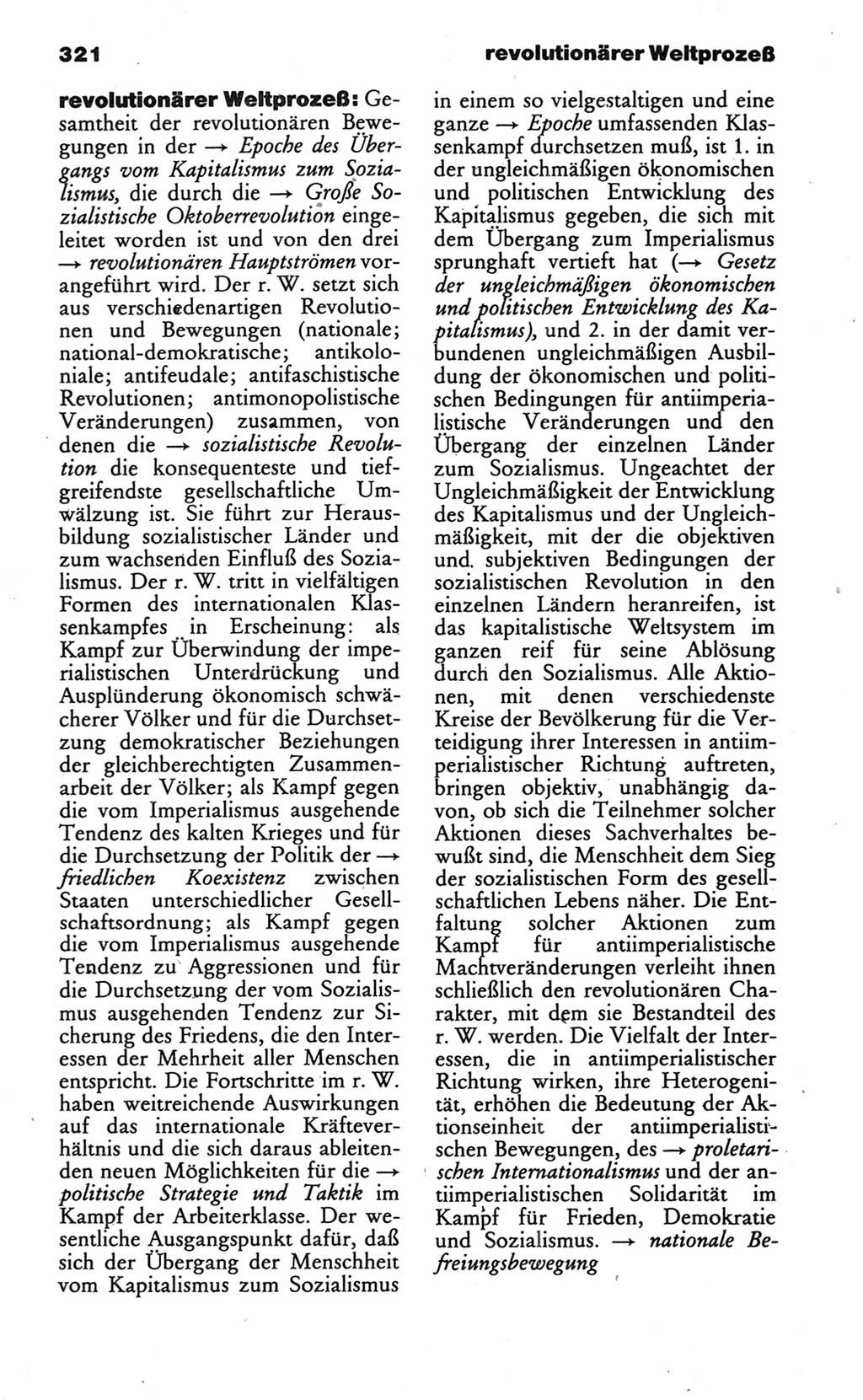 Wörterbuch des wissenschaftlichen Kommunismus [Deutsche Demokratische Republik (DDR)] 1986, Seite 321 (Wb. wiss. Komm. DDR 1986, S. 321)