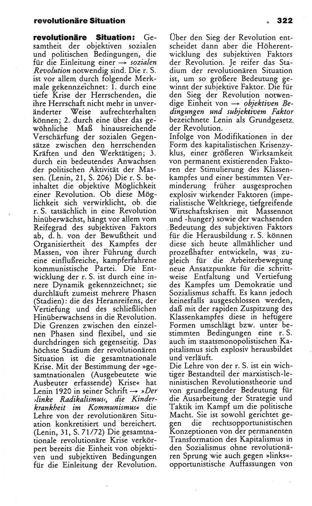 Wörterbuch des wissenschaftlichen Kommunismus [Deutsche Demokratische Republik (DDR)] 1986, Seite 322 (Wb. wiss. Komm. DDR 1986, S. 322)