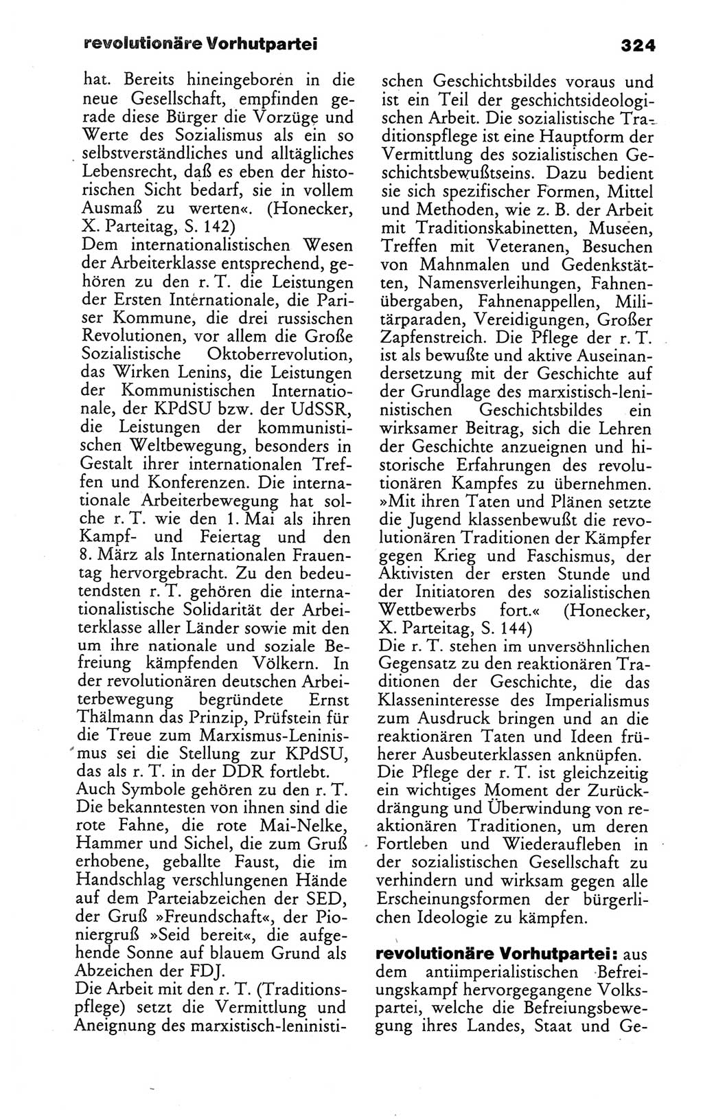 Wörterbuch des wissenschaftlichen Kommunismus [Deutsche Demokratische Republik (DDR)] 1986, Seite 324 (Wb. wiss. Komm. DDR 1986, S. 324)