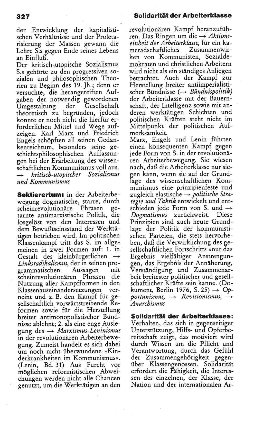 Wörterbuch des wissenschaftlichen Kommunismus [Deutsche Demokratische Republik (DDR)] 1986, Seite 327 (Wb. wiss. Komm. DDR 1986, S. 327)