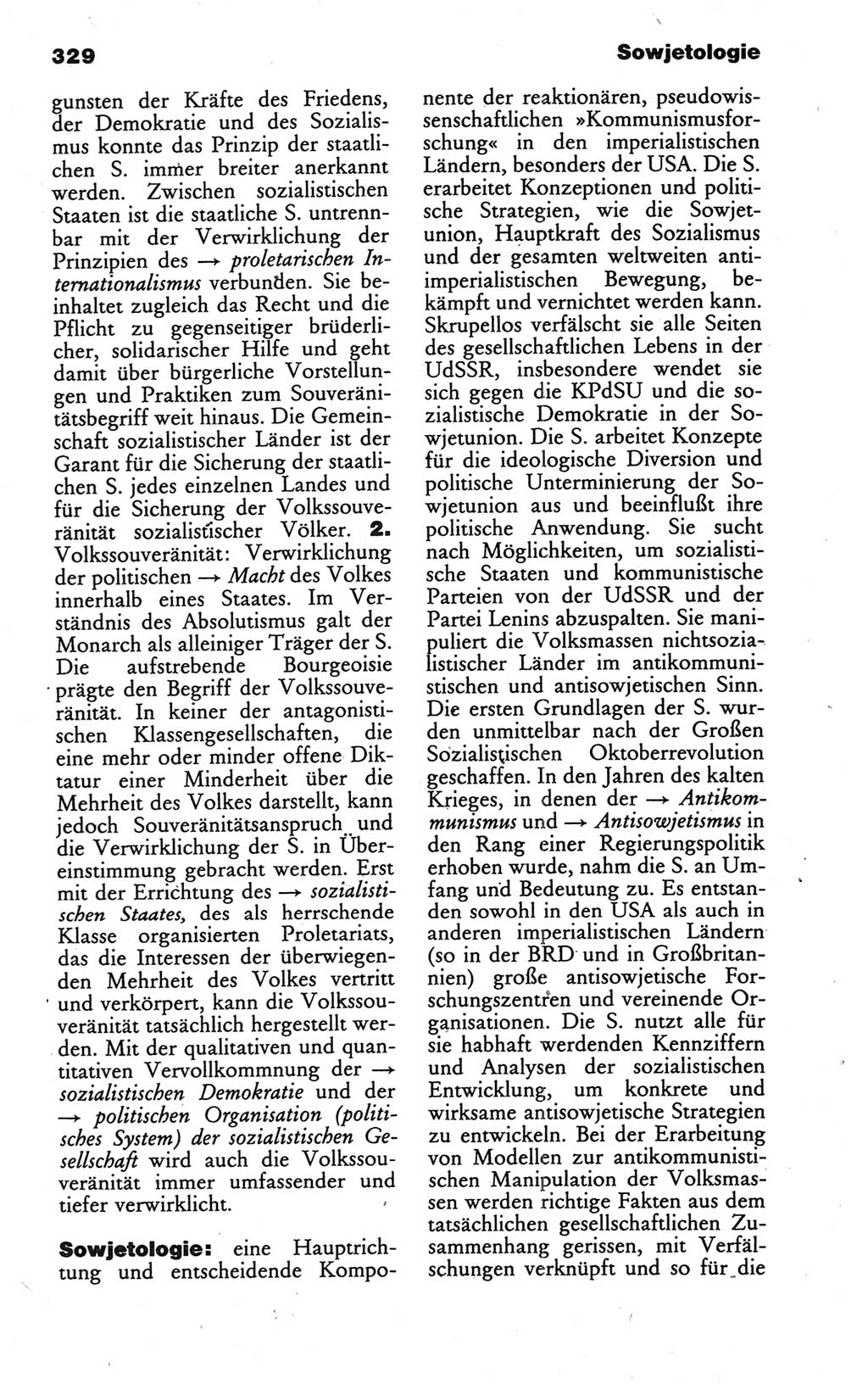 Wörterbuch des wissenschaftlichen Kommunismus [Deutsche Demokratische Republik (DDR)] 1986, Seite 329 (Wb. wiss. Komm. DDR 1986, S. 329)