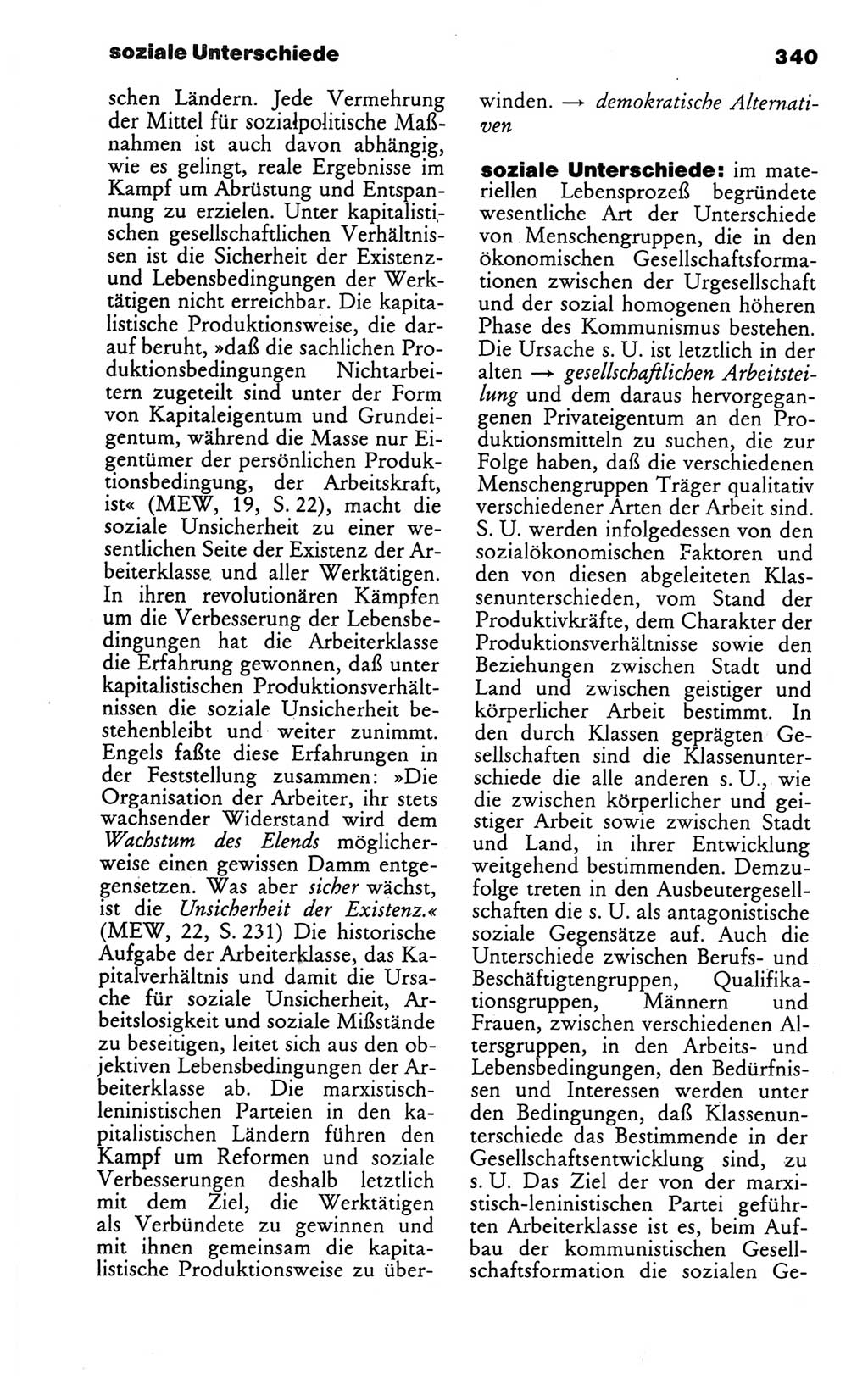 Wörterbuch des wissenschaftlichen Kommunismus [Deutsche Demokratische Republik (DDR)] 1986, Seite 340 (Wb. wiss. Komm. DDR 1986, S. 340)