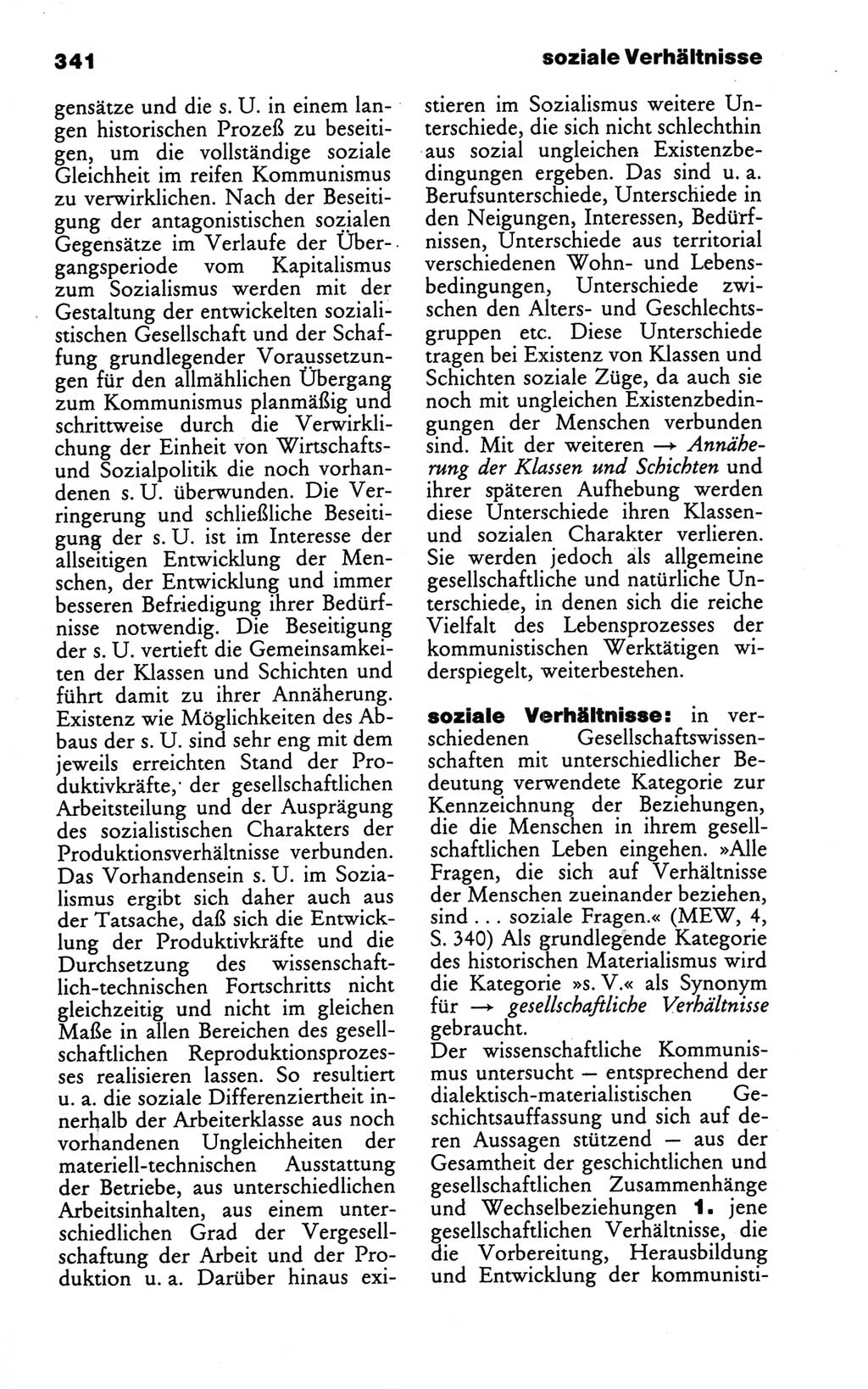 Wörterbuch des wissenschaftlichen Kommunismus [Deutsche Demokratische Republik (DDR)] 1986, Seite 341 (Wb. wiss. Komm. DDR 1986, S. 341)