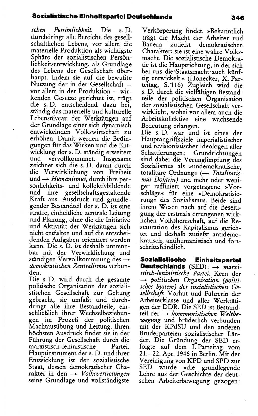 Wörterbuch des wissenschaftlichen Kommunismus [Deutsche Demokratische Republik (DDR)] 1986, Seite 346 (Wb. wiss. Komm. DDR 1986, S. 346)