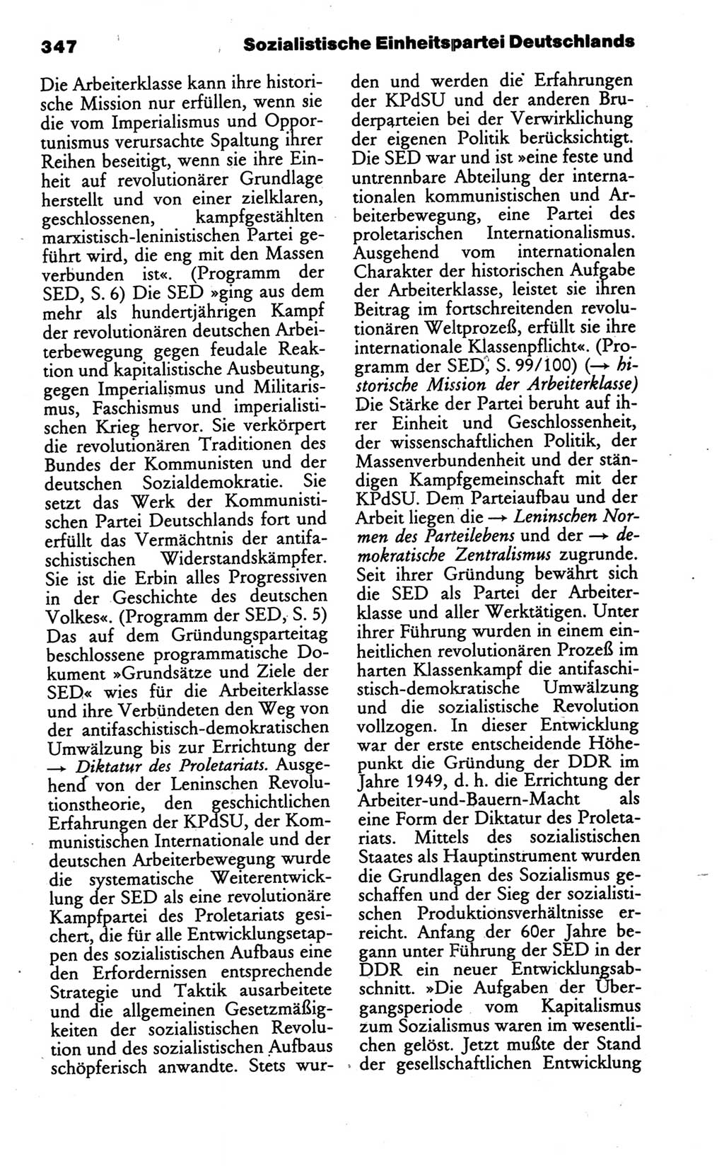 Wörterbuch des wissenschaftlichen Kommunismus [Deutsche Demokratische Republik (DDR)] 1986, Seite 347 (Wb. wiss. Komm. DDR 1986, S. 347)