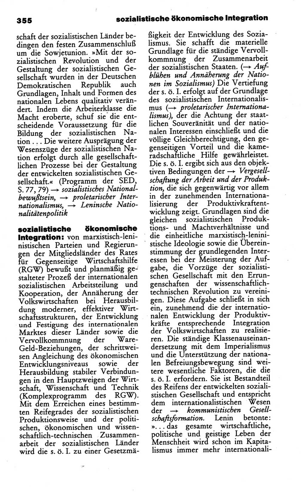 Wörterbuch des wissenschaftlichen Kommunismus [Deutsche Demokratische Republik (DDR)] 1986, Seite 355 (Wb. wiss. Komm. DDR 1986, S. 355)