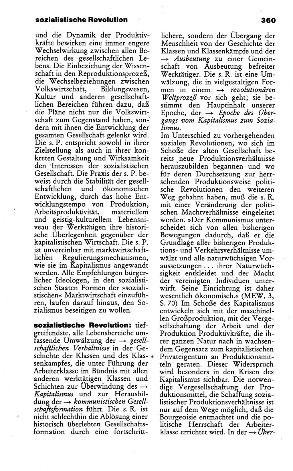 Wörterbuch des wissenschaftlichen Kommunismus [Deutsche Demokratische Republik (DDR)] 1986, Seite 360 (Wb. wiss. Komm. DDR 1986, S. 360)