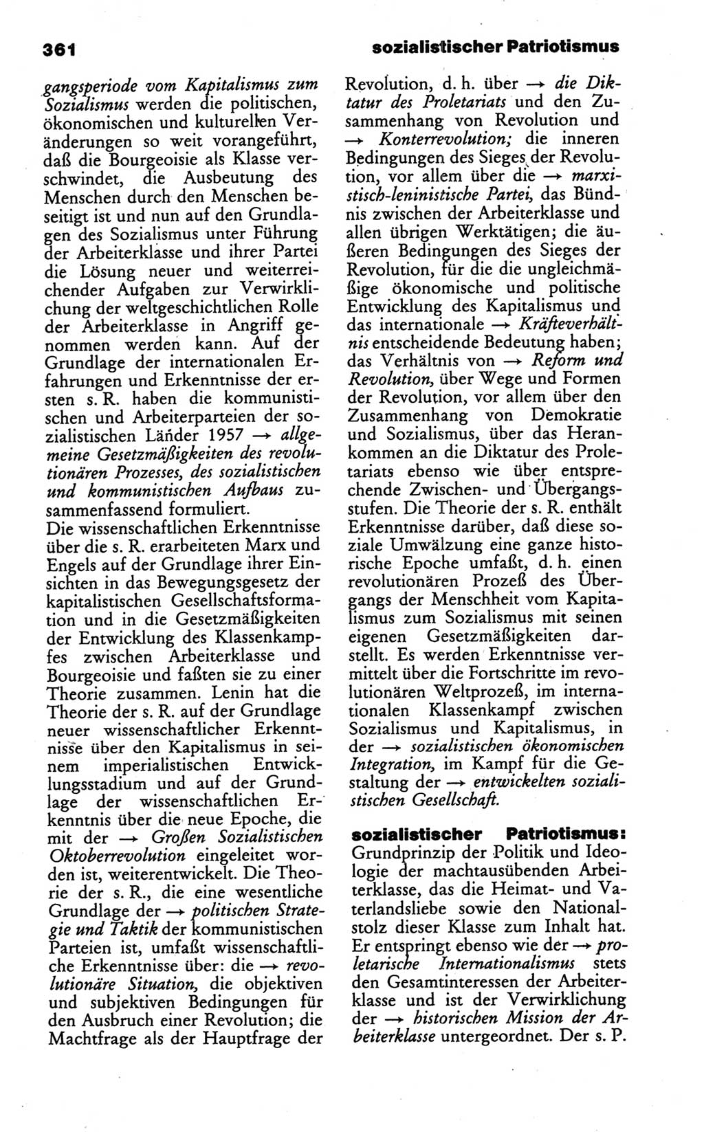 Wörterbuch des wissenschaftlichen Kommunismus [Deutsche Demokratische Republik (DDR)] 1986, Seite 361 (Wb. wiss. Komm. DDR 1986, S. 361)