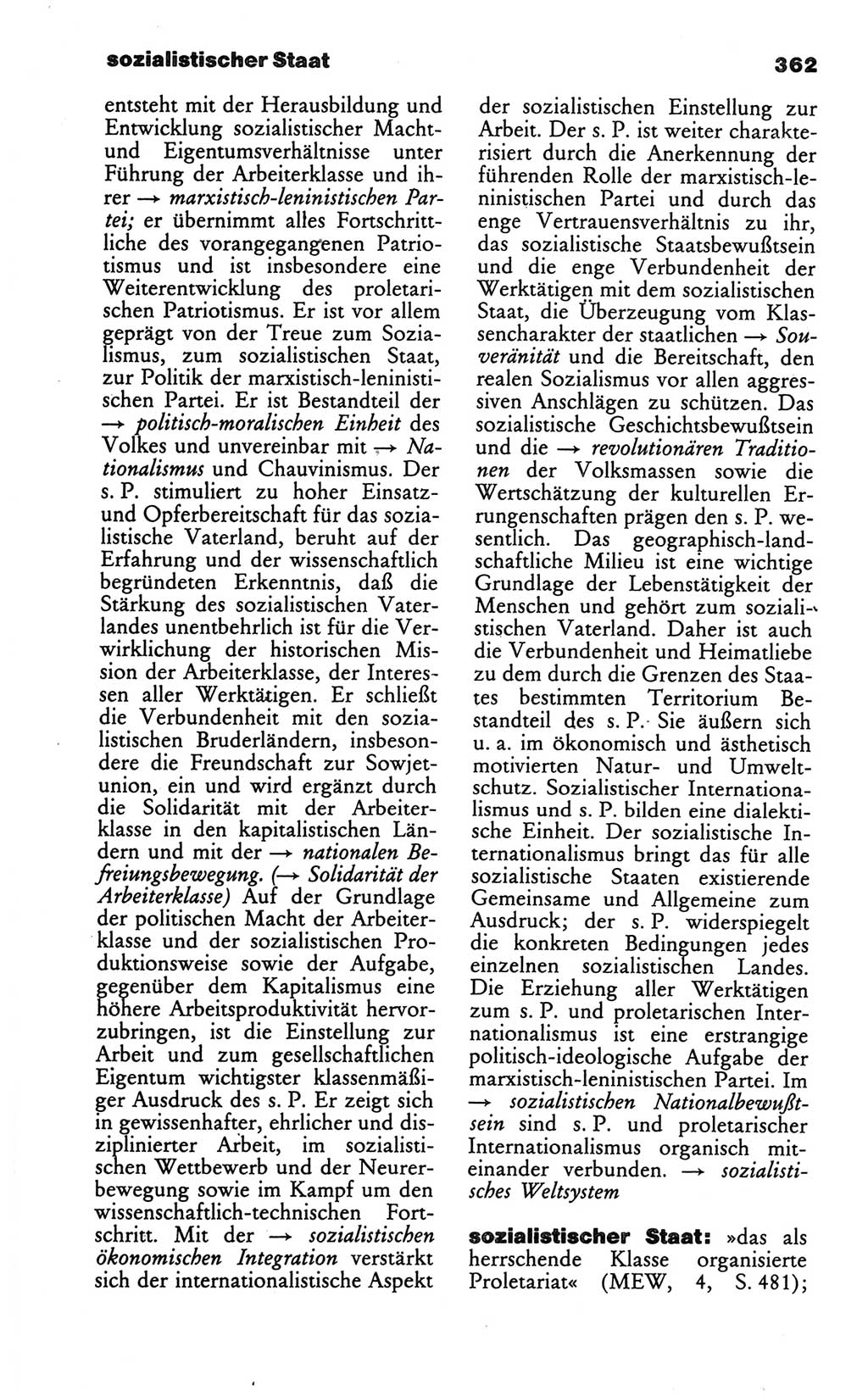 Wörterbuch des wissenschaftlichen Kommunismus [Deutsche Demokratische Republik (DDR)] 1986, Seite 362 (Wb. wiss. Komm. DDR 1986, S. 362)