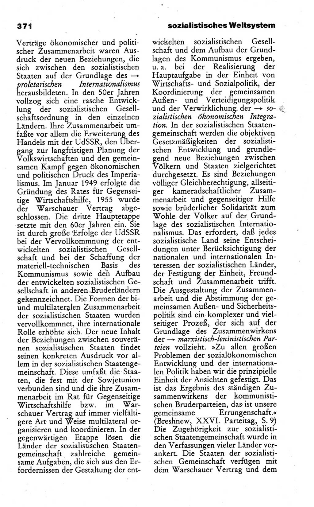 Wörterbuch des wissenschaftlichen Kommunismus [Deutsche Demokratische Republik (DDR)] 1986, Seite 371 (Wb. wiss. Komm. DDR 1986, S. 371)