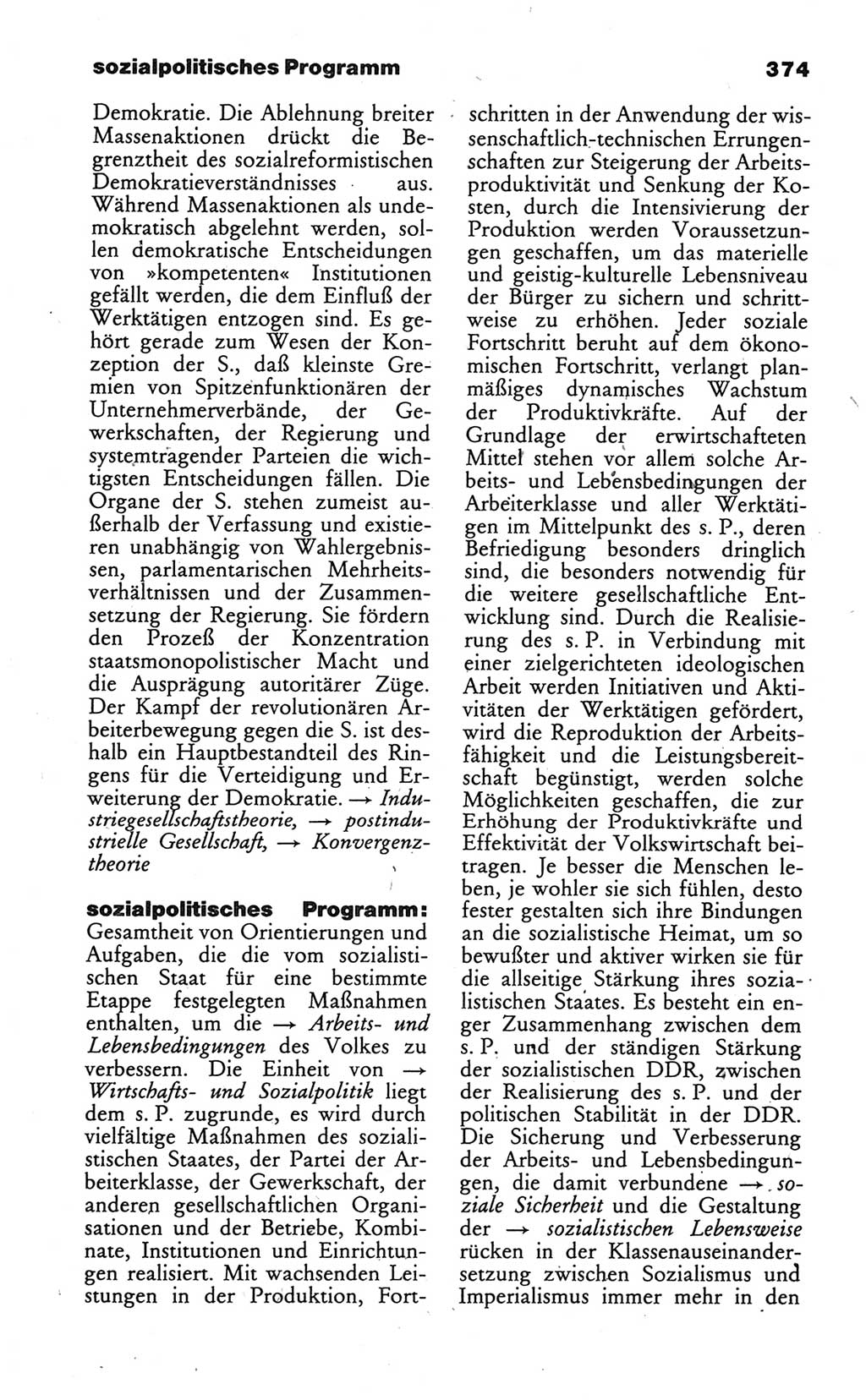 Wörterbuch des wissenschaftlichen Kommunismus [Deutsche Demokratische Republik (DDR)] 1986, Seite 374 (Wb. wiss. Komm. DDR 1986, S. 374)