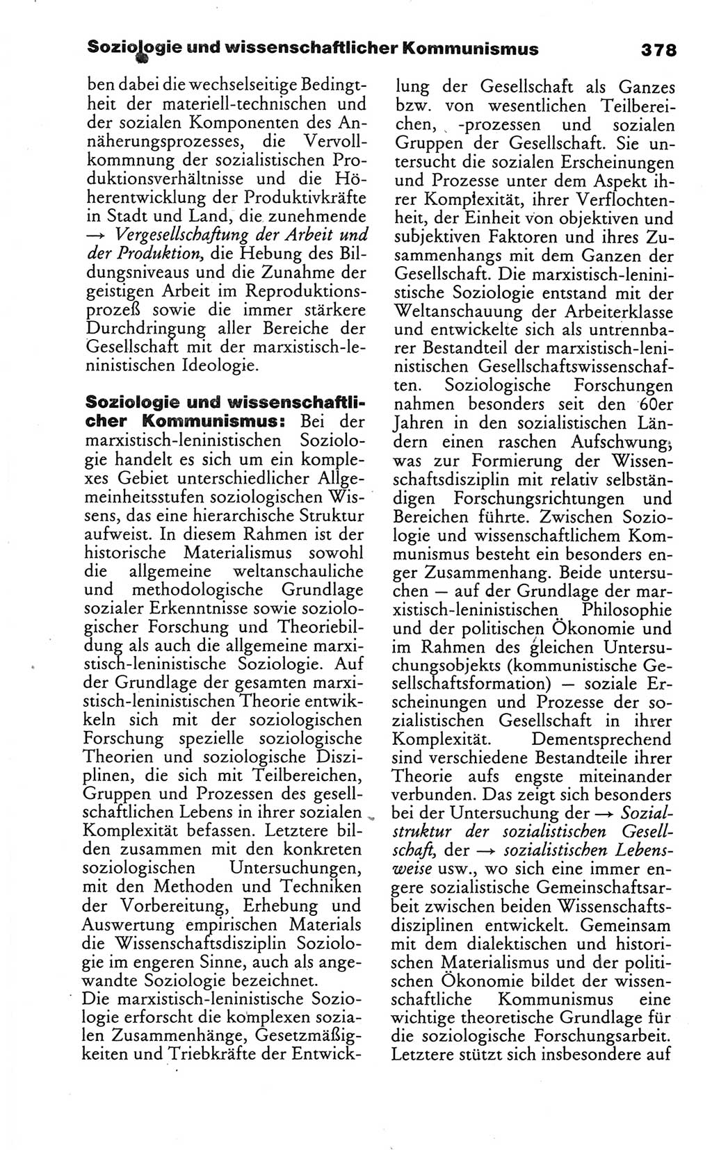 Wörterbuch des wissenschaftlichen Kommunismus [Deutsche Demokratische Republik (DDR)] 1986, Seite 378 (Wb. wiss. Komm. DDR 1986, S. 378)