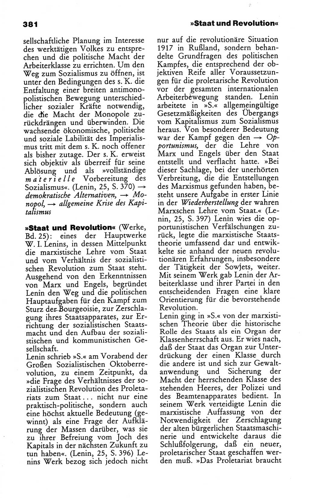 Wörterbuch des wissenschaftlichen Kommunismus [Deutsche Demokratische Republik (DDR)] 1986, Seite 381 (Wb. wiss. Komm. DDR 1986, S. 381)