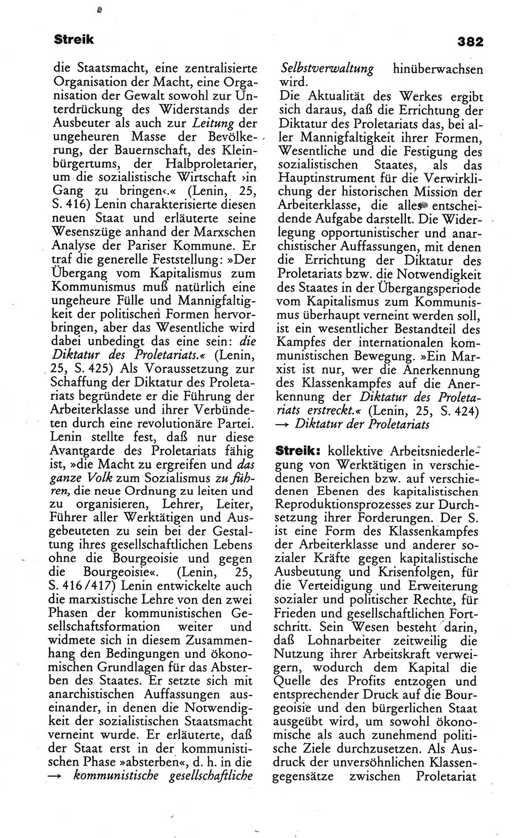 Wörterbuch des wissenschaftlichen Kommunismus [Deutsche Demokratische Republik (DDR)] 1986, Seite 382 (Wb. wiss. Komm. DDR 1986, S. 382)
