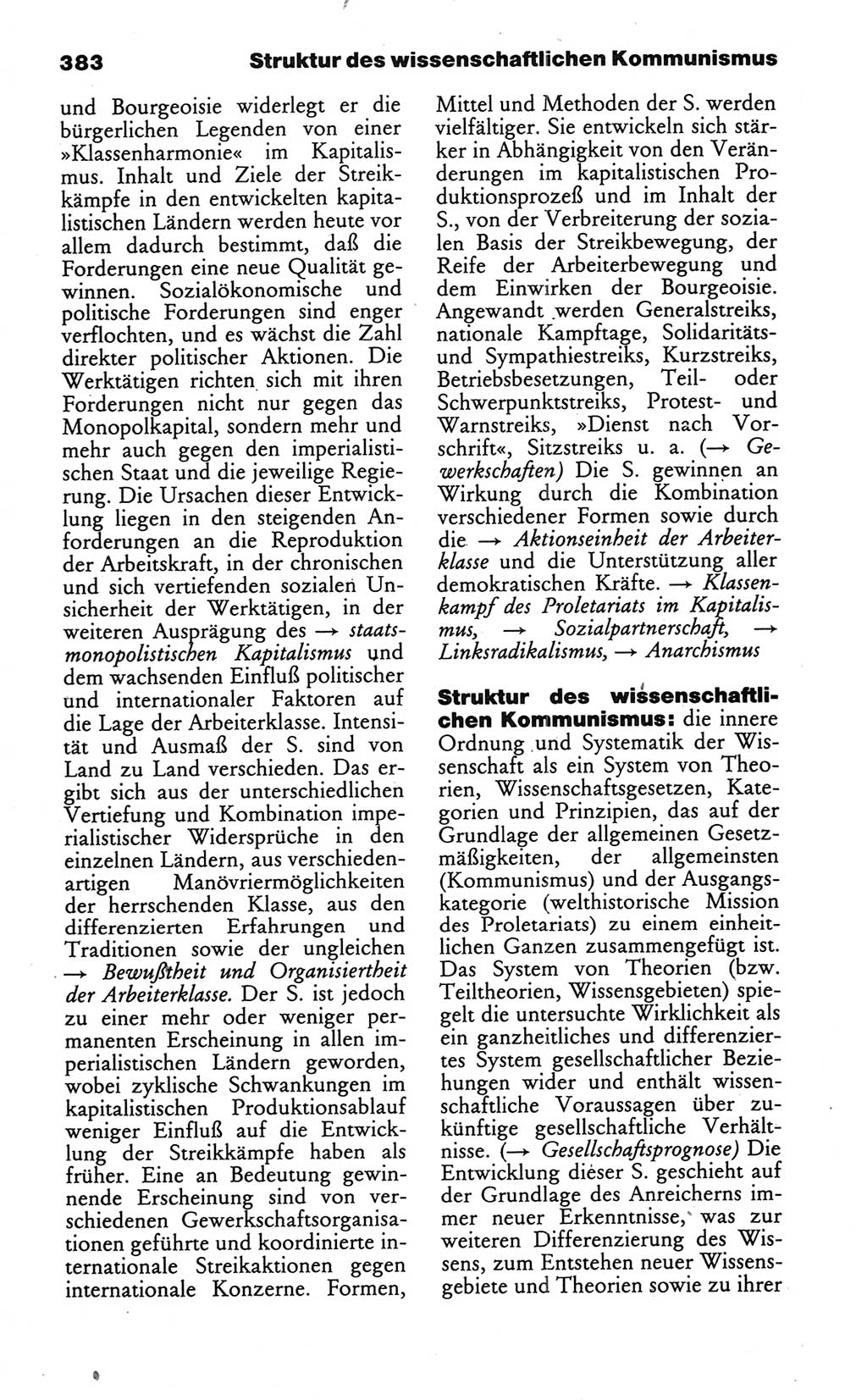 Wörterbuch des wissenschaftlichen Kommunismus [Deutsche Demokratische Republik (DDR)] 1986, Seite 383 (Wb. wiss. Komm. DDR 1986, S. 383)