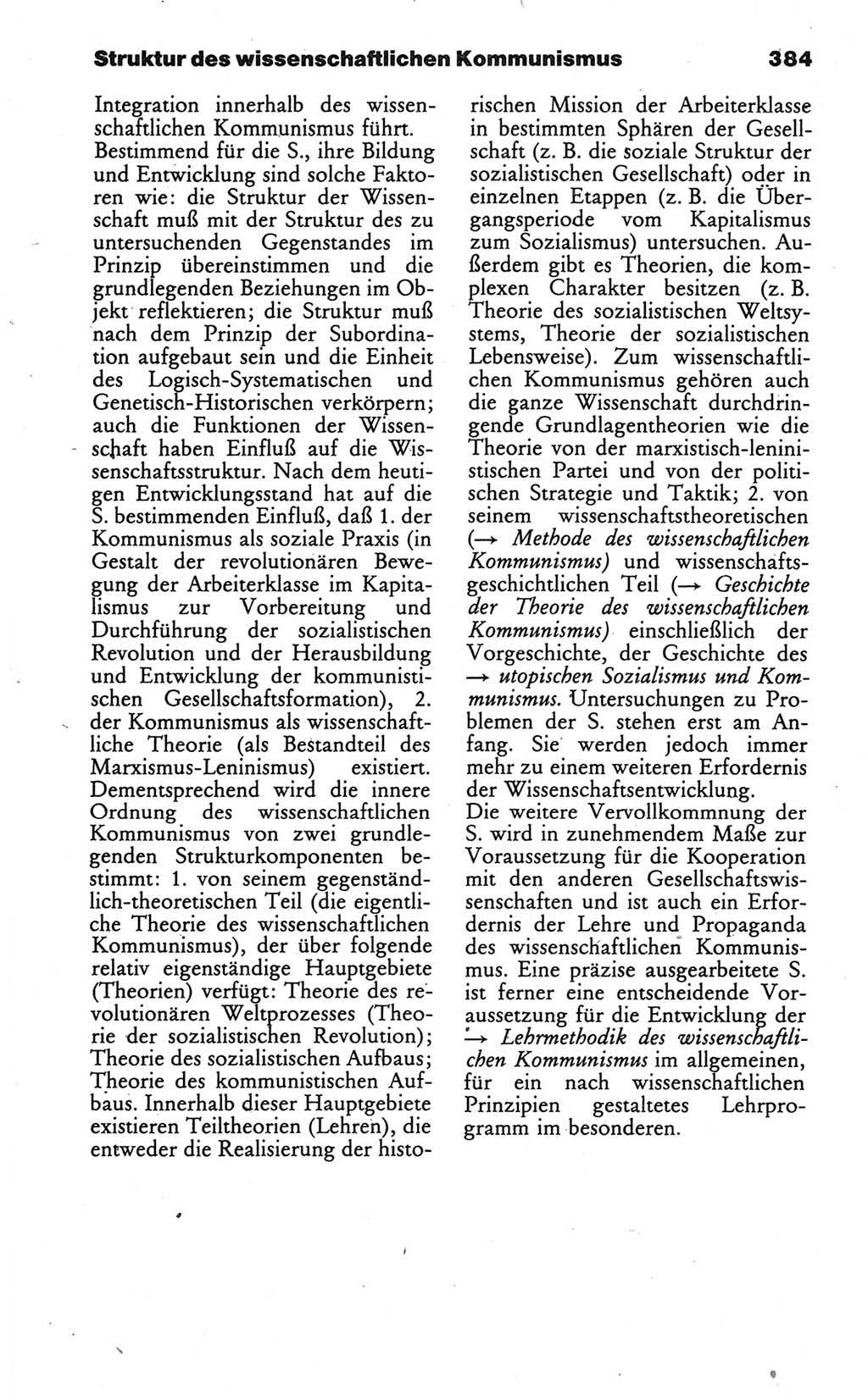 Wörterbuch des wissenschaftlichen Kommunismus [Deutsche Demokratische Republik (DDR)] 1986, Seite 384 (Wb. wiss. Komm. DDR 1986, S. 384)