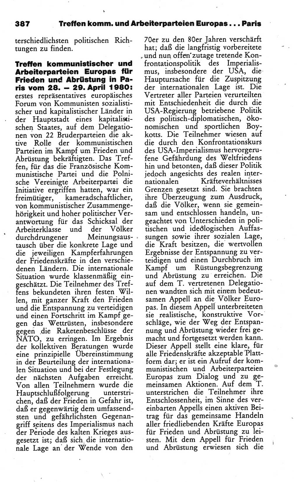 Wörterbuch des wissenschaftlichen Kommunismus [Deutsche Demokratische Republik (DDR)] 1986, Seite 387 (Wb. wiss. Komm. DDR 1986, S. 387)