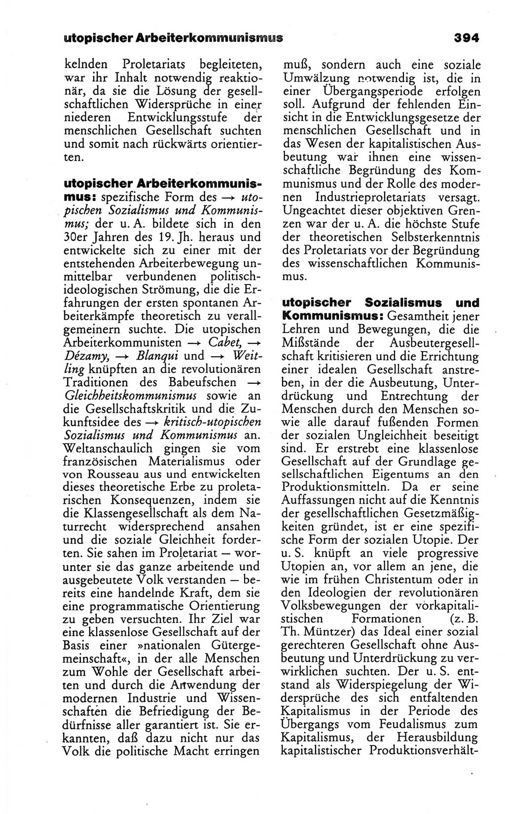 Wörterbuch des wissenschaftlichen Kommunismus [Deutsche Demokratische Republik (DDR)] 1986, Seite 394 (Wb. wiss. Komm. DDR 1986, S. 394)