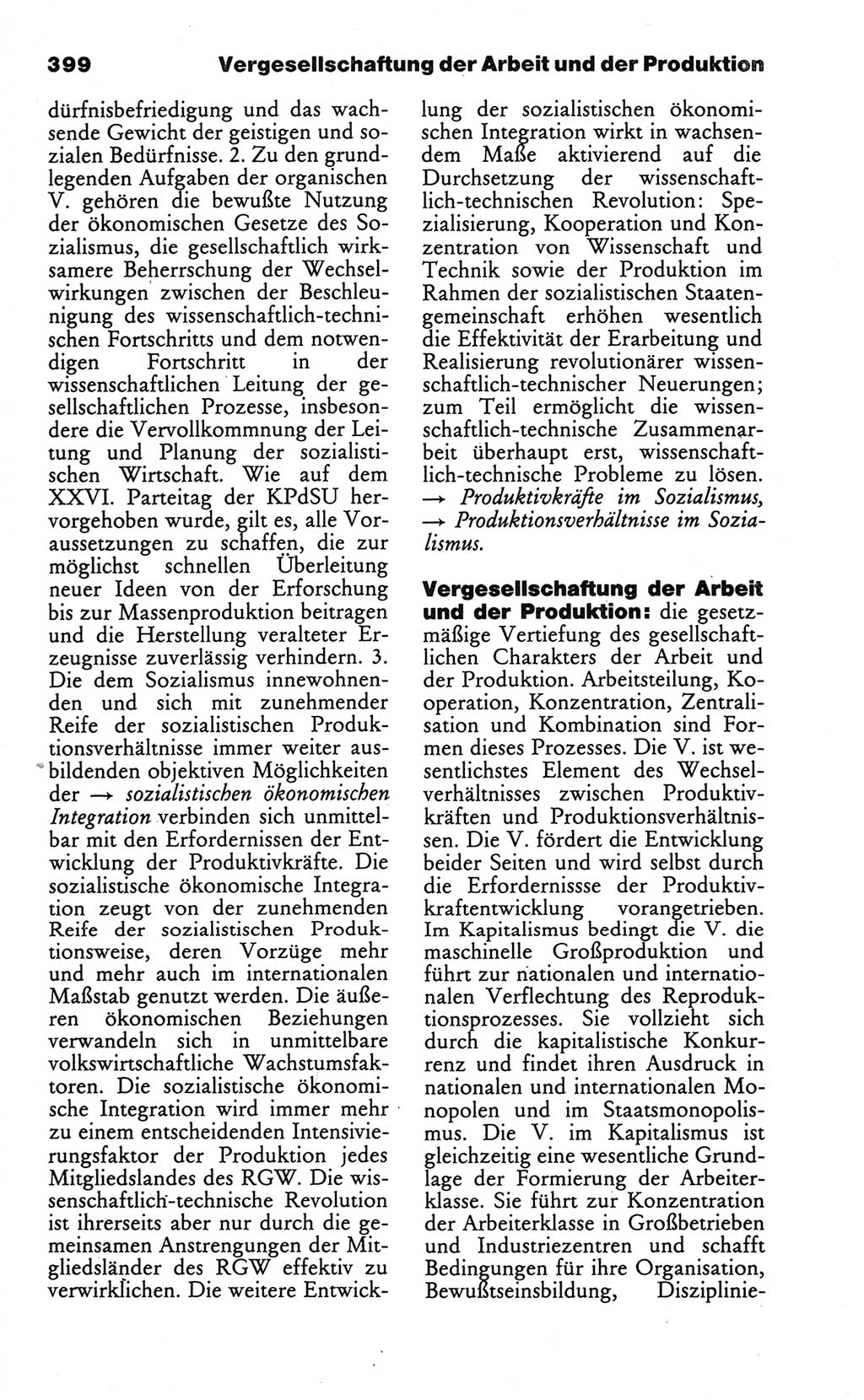 Wörterbuch des wissenschaftlichen Kommunismus [Deutsche Demokratische Republik (DDR)] 1986, Seite 399 (Wb. wiss. Komm. DDR 1986, S. 399)