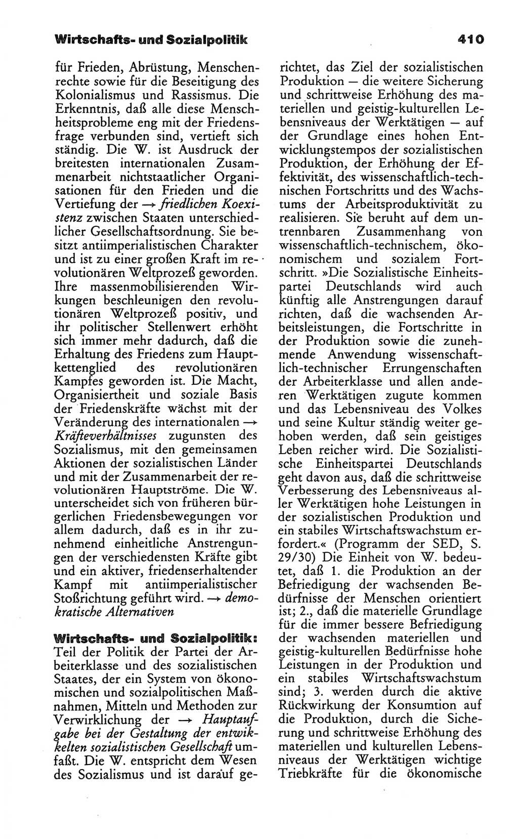 Wörterbuch des wissenschaftlichen Kommunismus [Deutsche Demokratische Republik (DDR)] 1986, Seite 410 (Wb. wiss. Komm. DDR 1986, S. 410)
