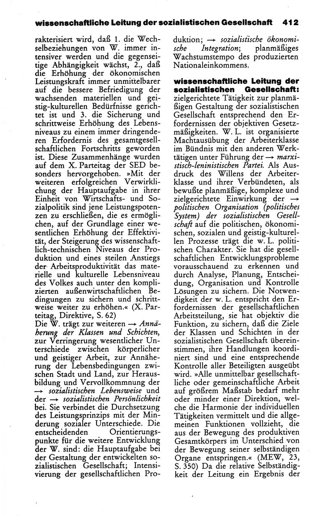 Wörterbuch des wissenschaftlichen Kommunismus [Deutsche Demokratische Republik (DDR)] 1986, Seite 412 (Wb. wiss. Komm. DDR 1986, S. 412)