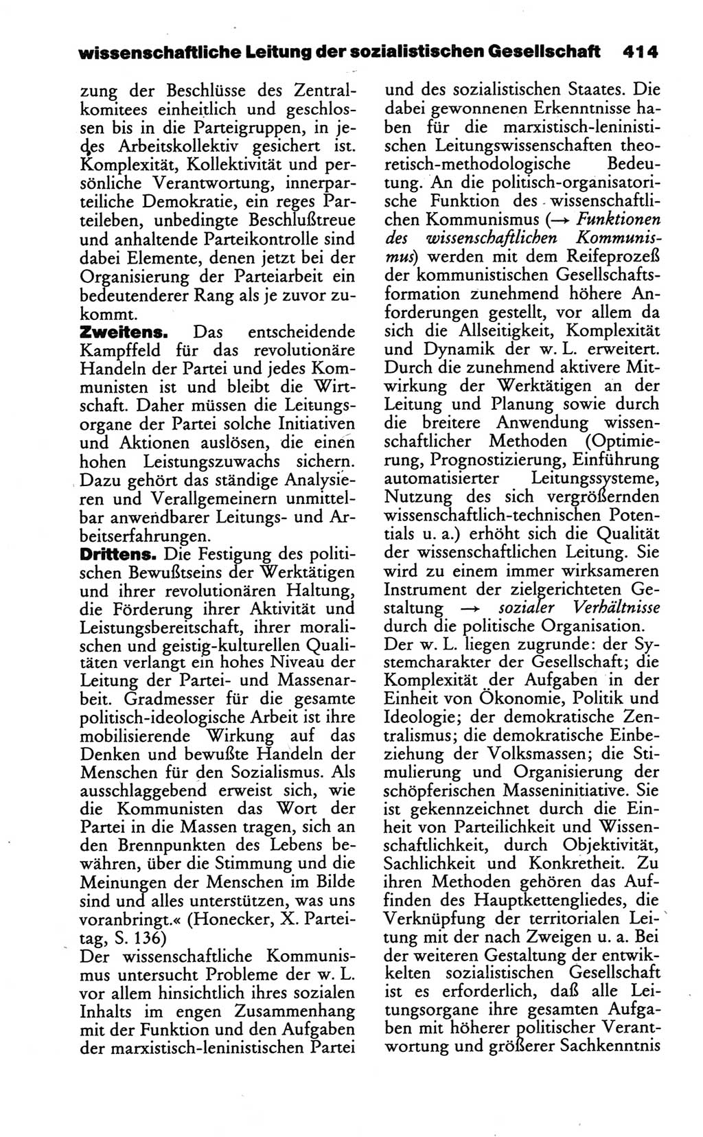 Wörterbuch des wissenschaftlichen Kommunismus [Deutsche Demokratische Republik (DDR)] 1986, Seite 414 (Wb. wiss. Komm. DDR 1986, S. 414)