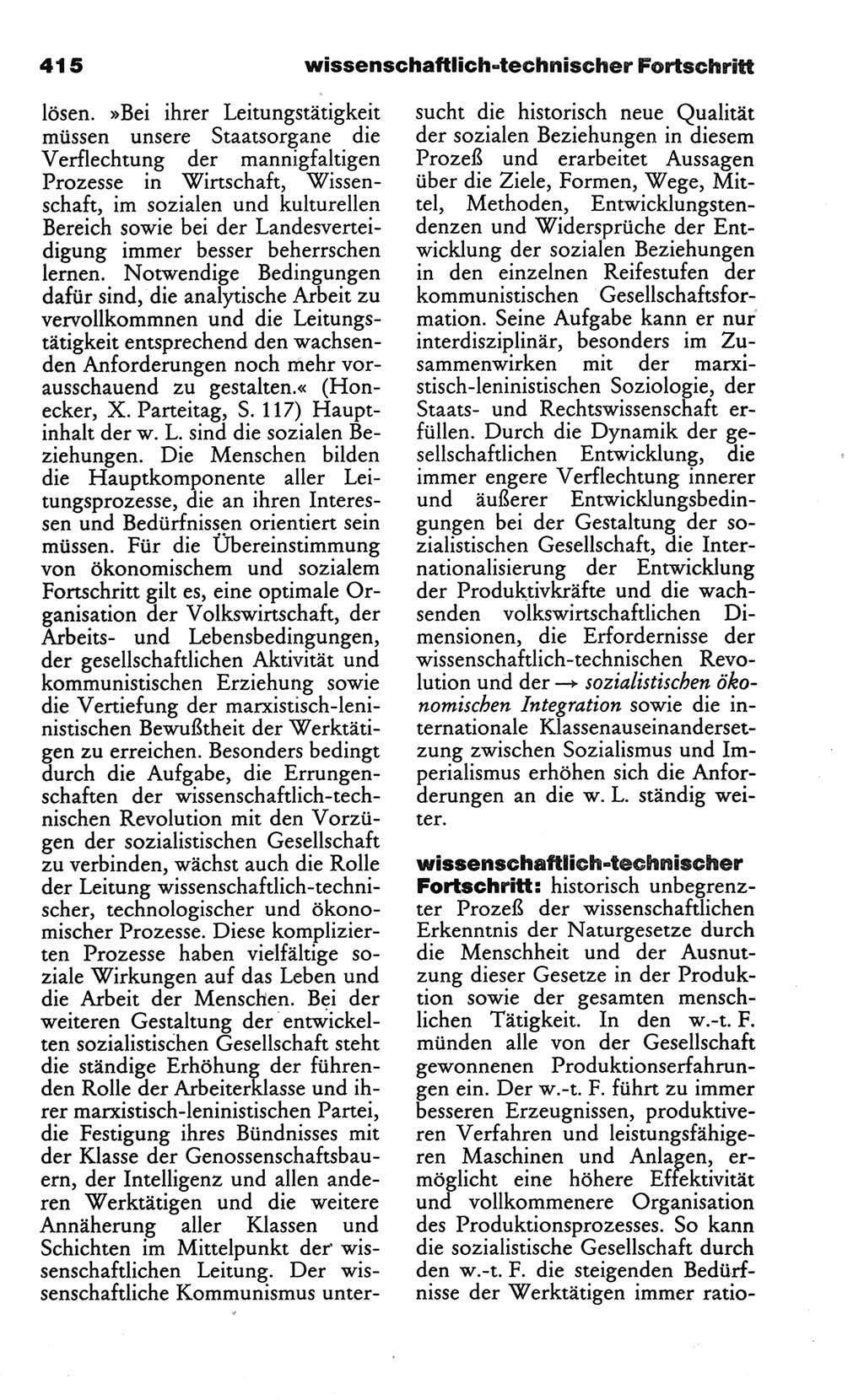 Wörterbuch des wissenschaftlichen Kommunismus [Deutsche Demokratische Republik (DDR)] 1986, Seite 415 (Wb. wiss. Komm. DDR 1986, S. 415)