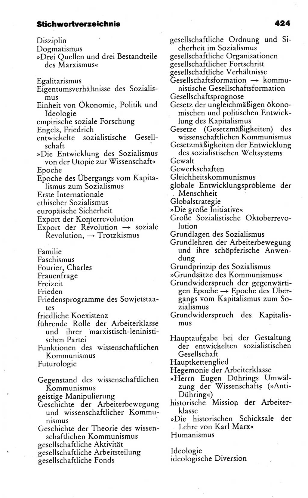 Wörterbuch des wissenschaftlichen Kommunismus [Deutsche Demokratische Republik (DDR)] 1986, Seite 424 (Wb. wiss. Komm. DDR 1986, S. 424)